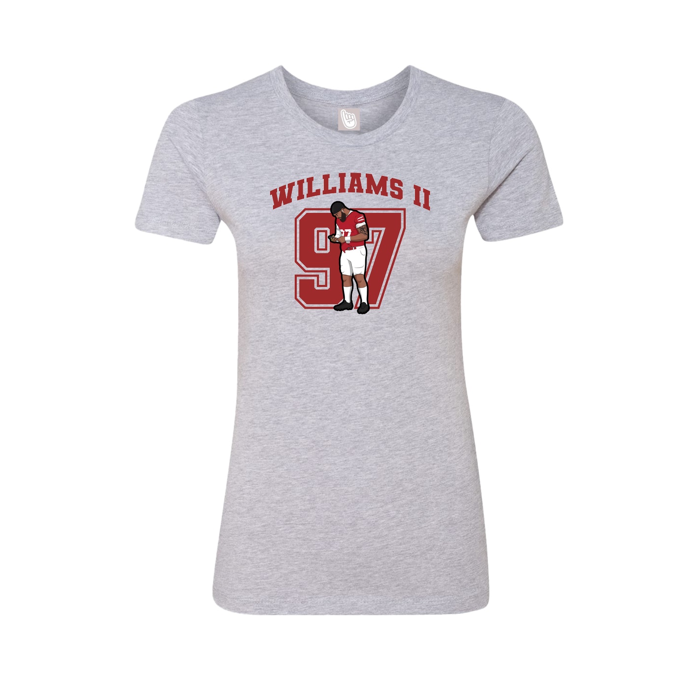 Fitted Women's Tee — Number in Grey