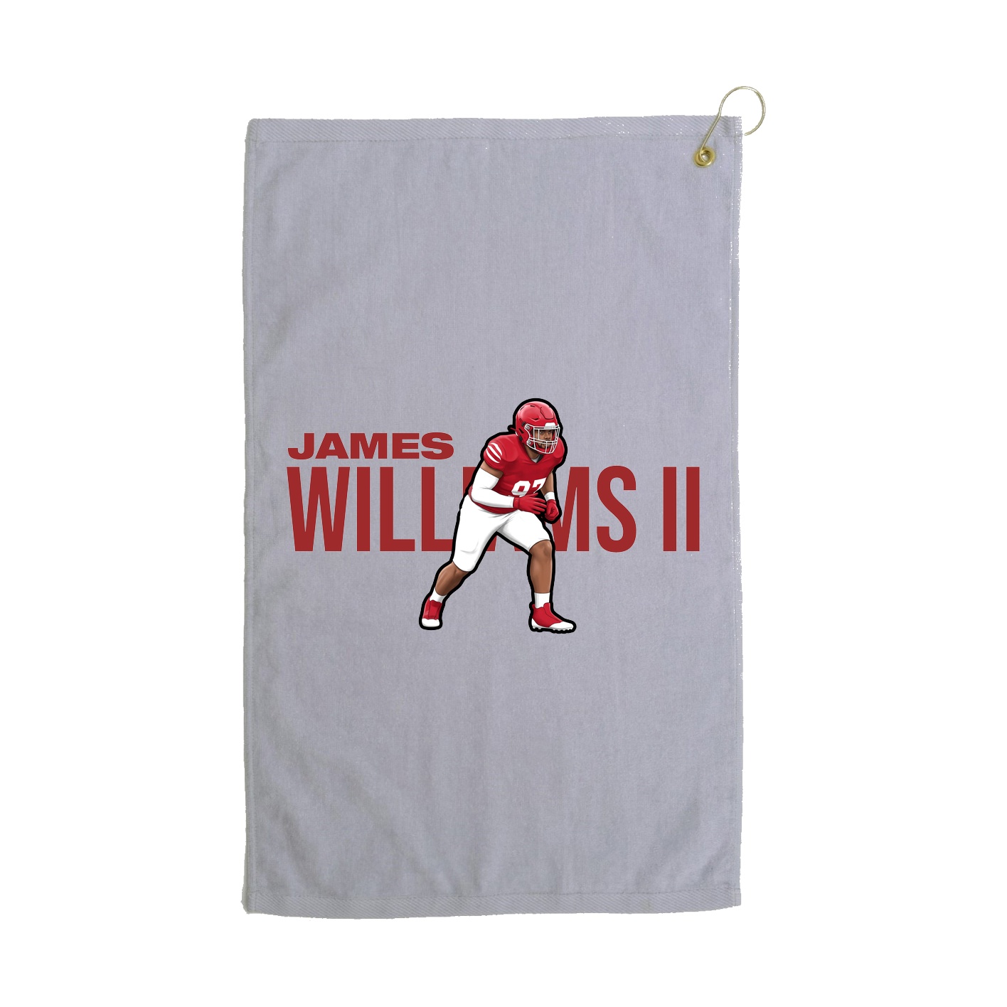Golf Towel — Player Name in Grey
