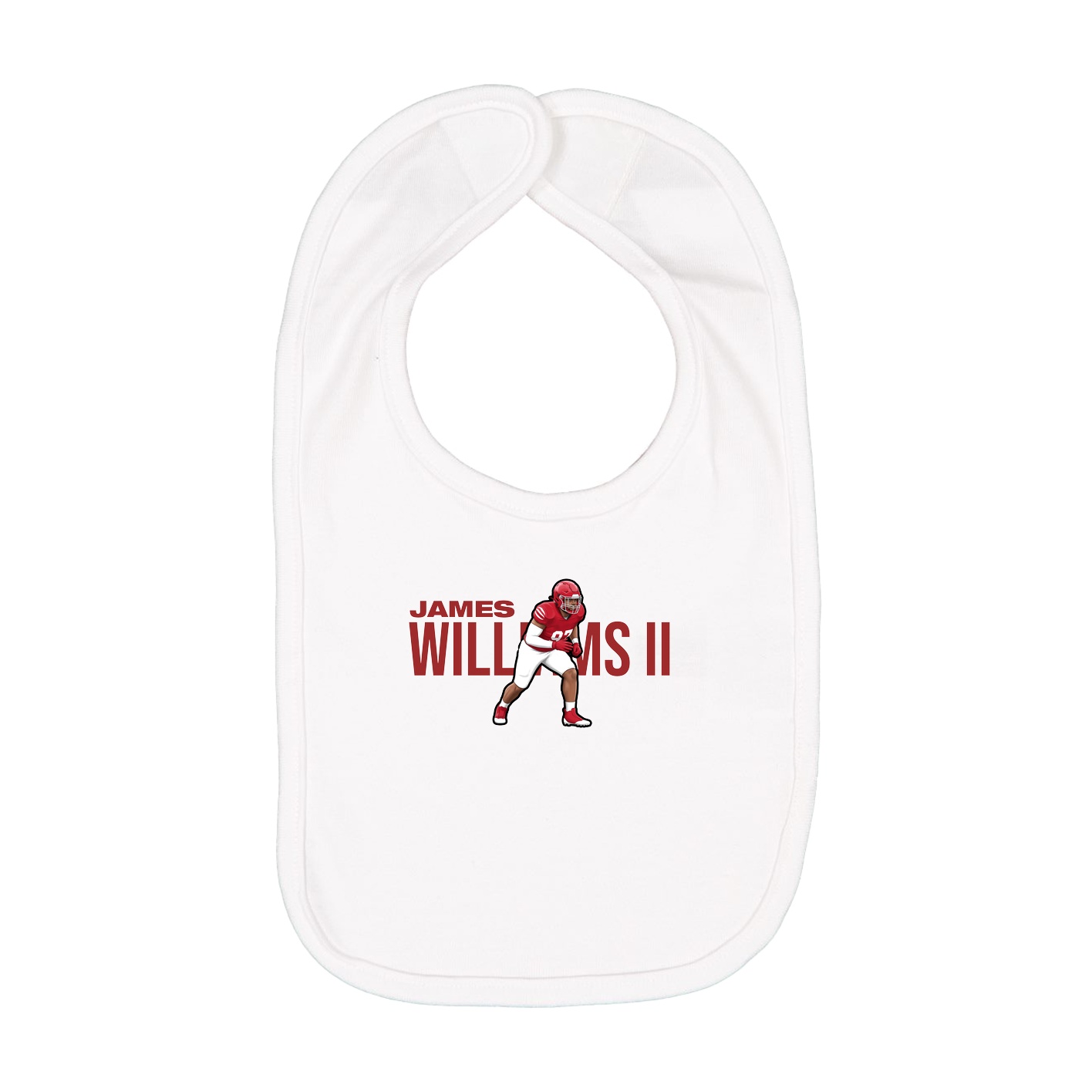 Infant Bib — Player Name in White