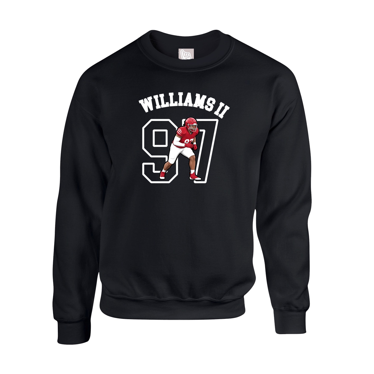 Fleece Crew — Shirsey Arch in Black