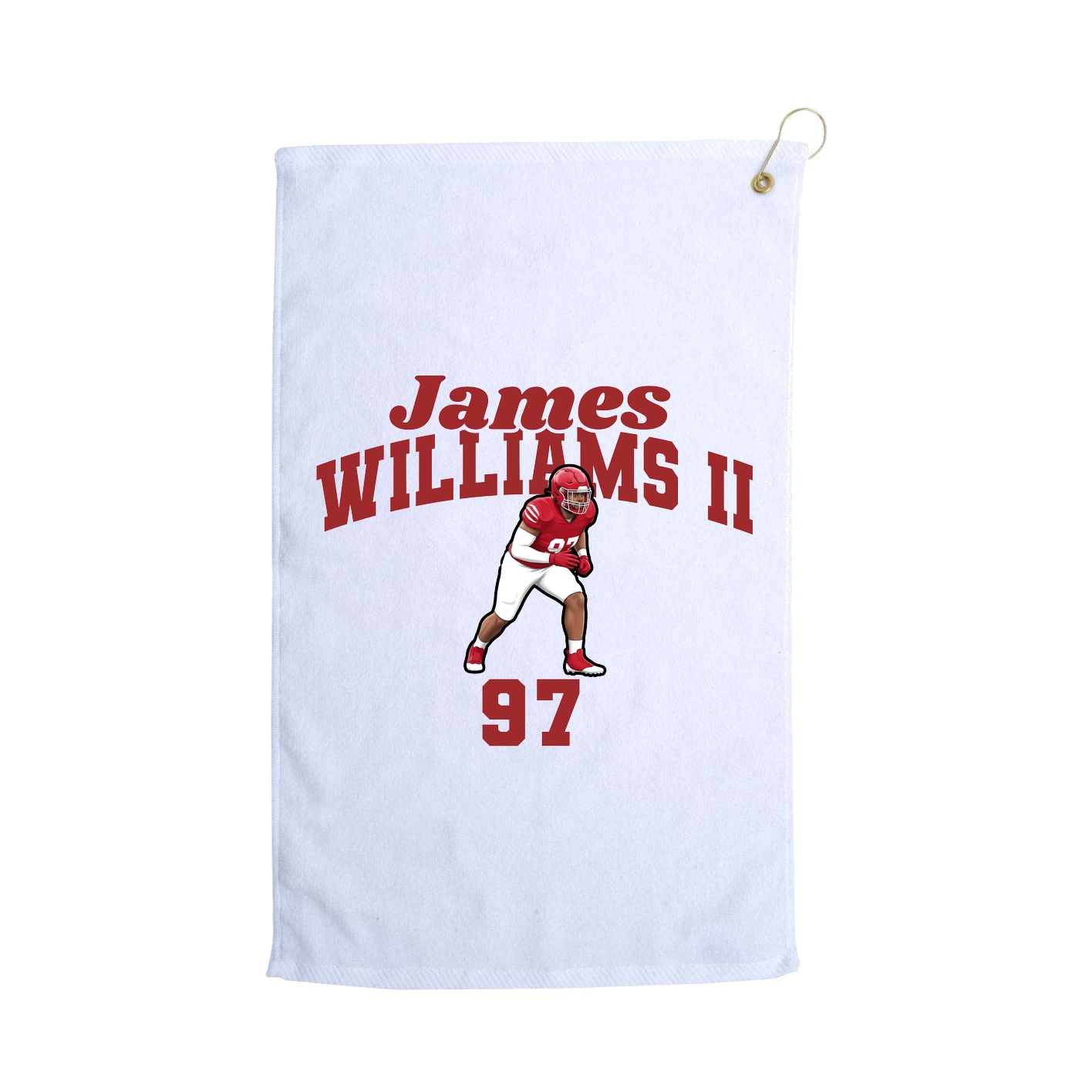 Golf Towel — Signature Arch in White