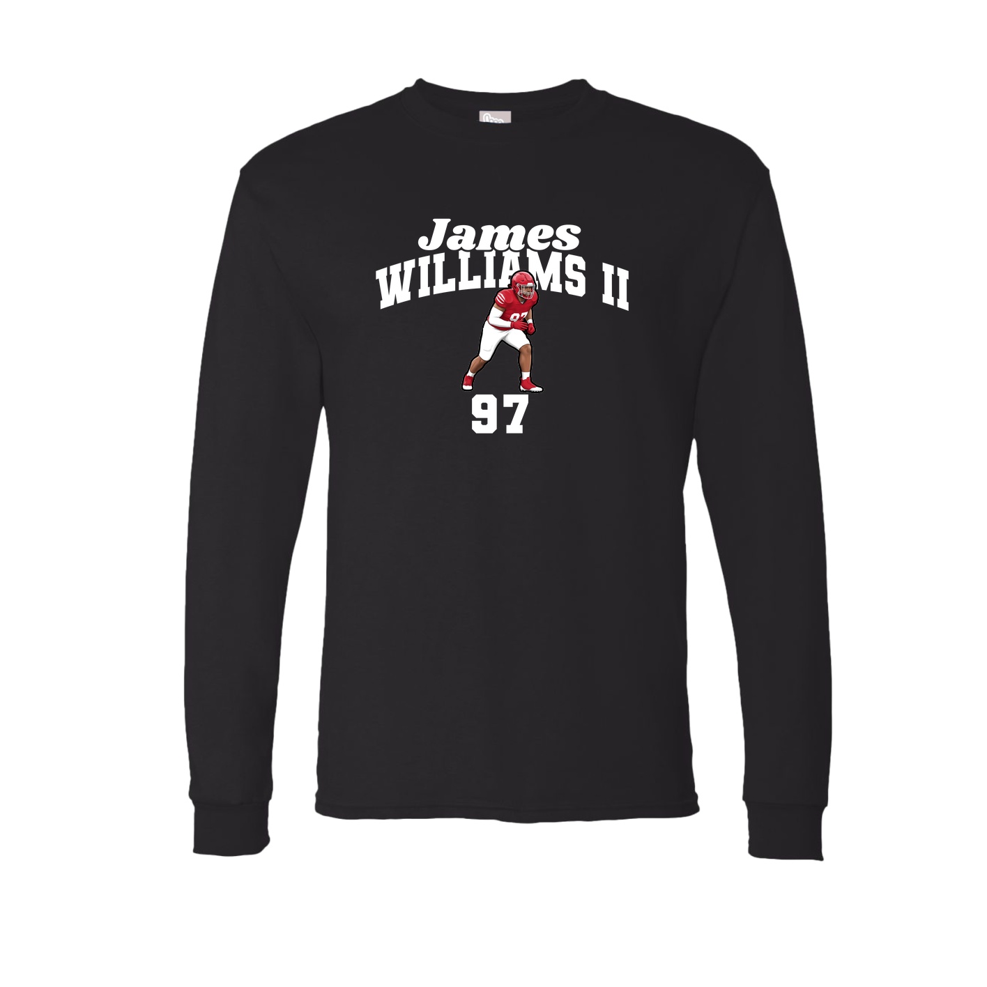 Long Sleeve Tee — Signature Arch in Black