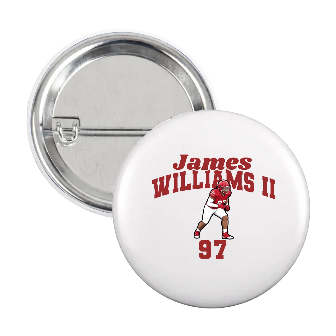 Game Day Button — Signature Arch in White