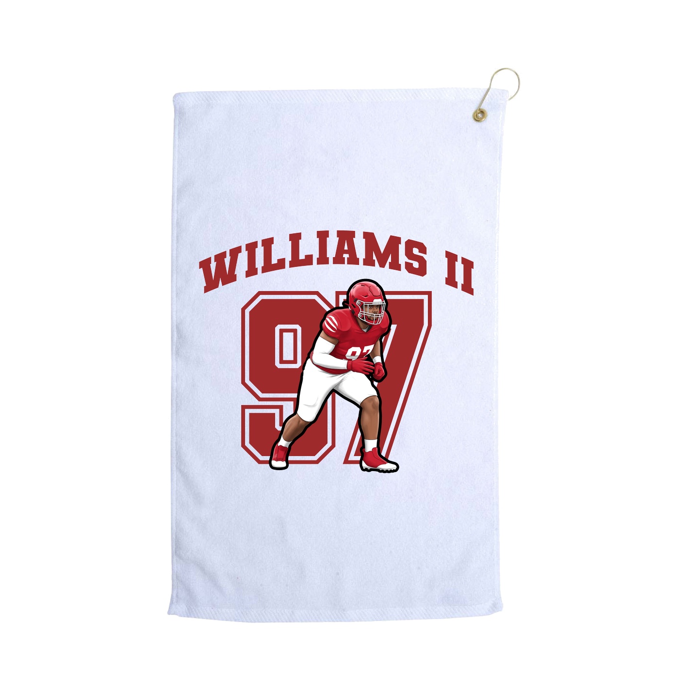 Golf Towel — Number in White