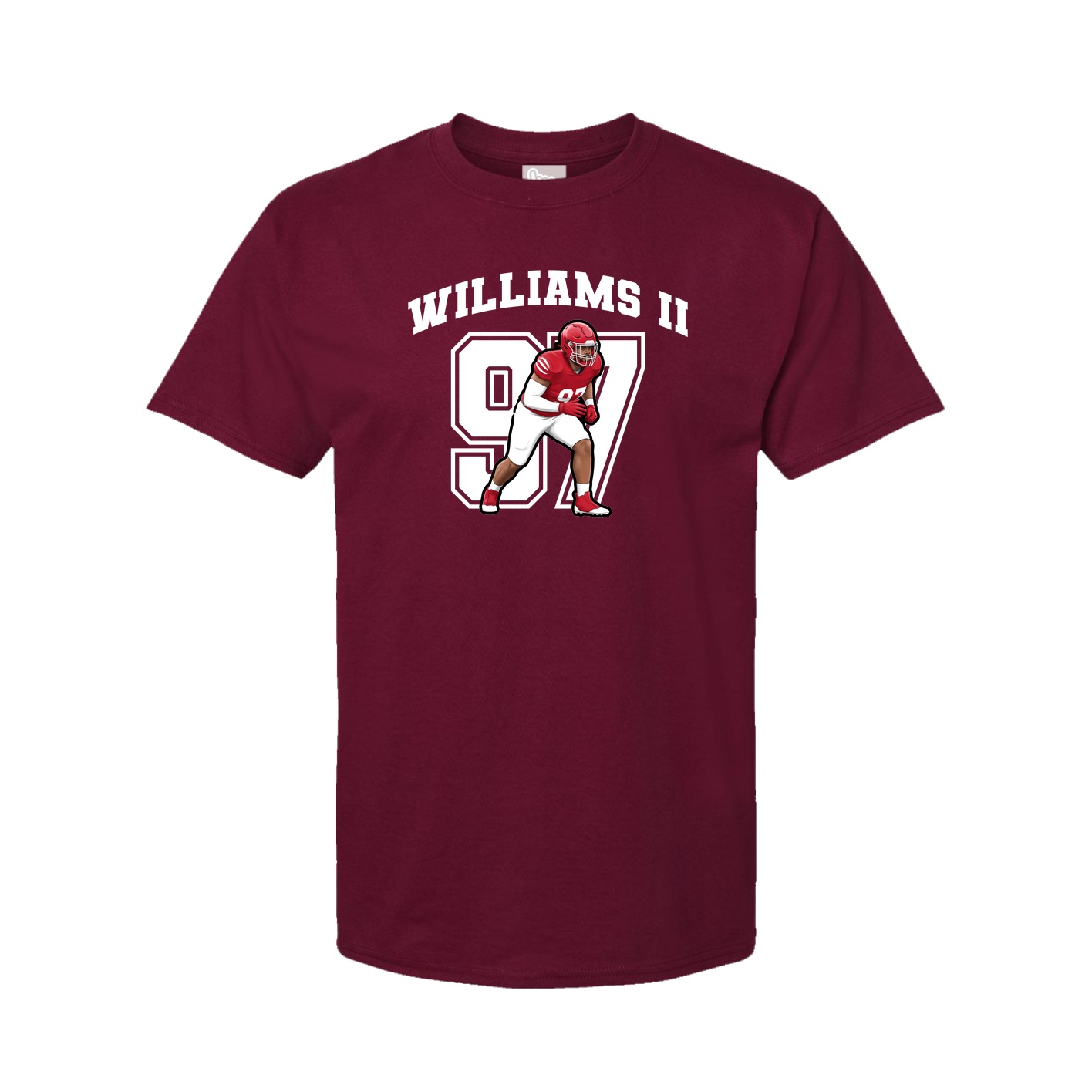 Youth Tee — Number in Cardinal
