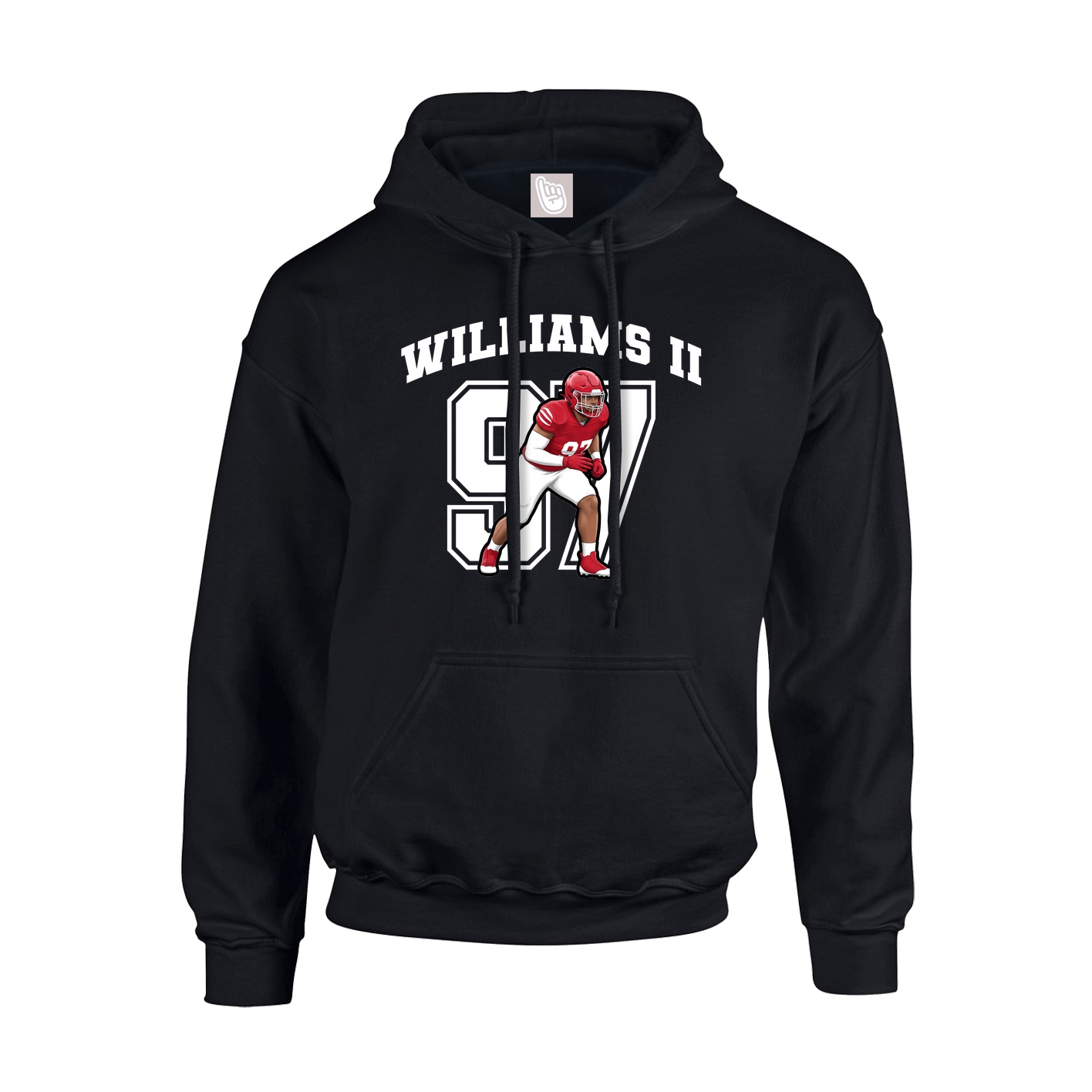 Hoodie — Number in Black