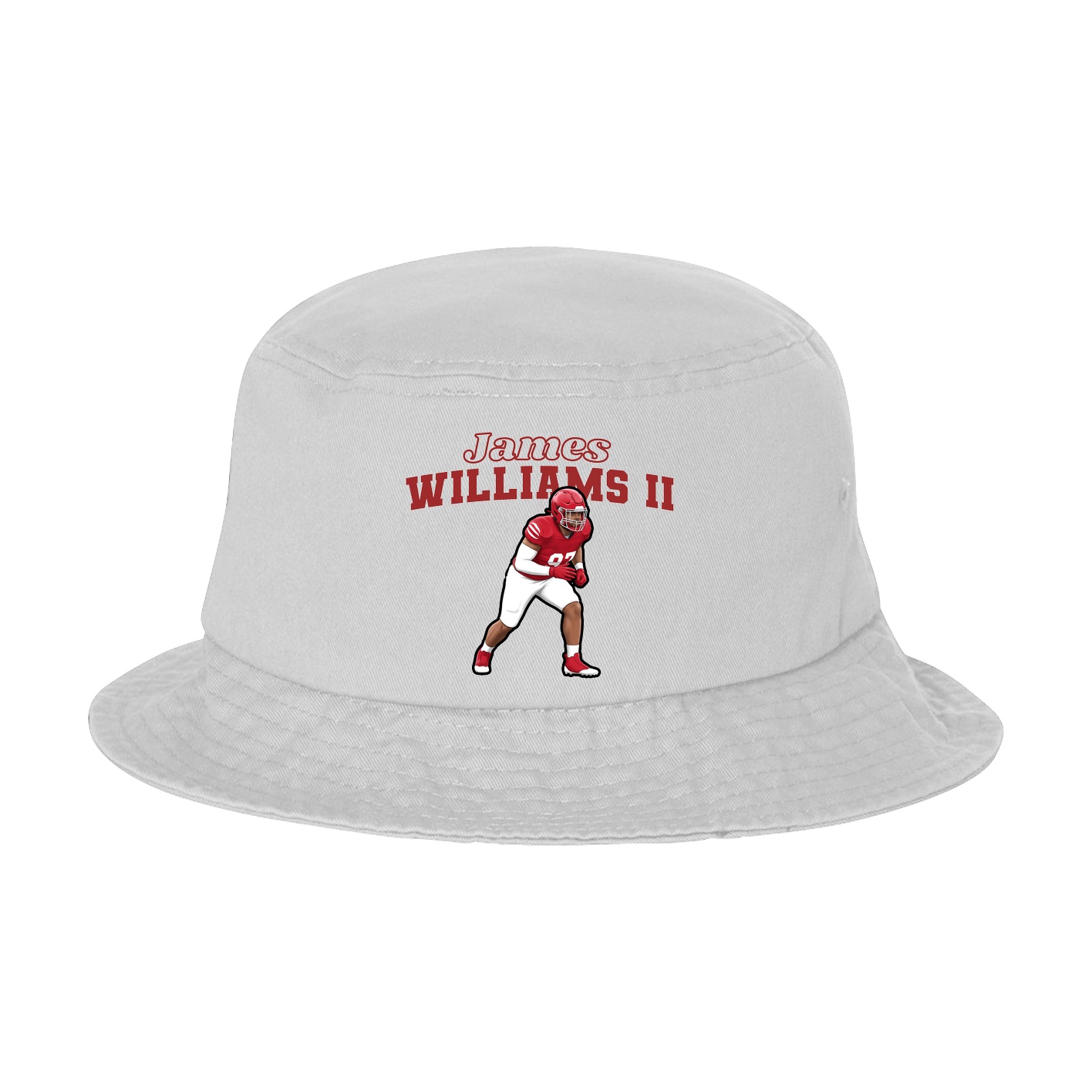 Bucket Cap — Name Arch in White