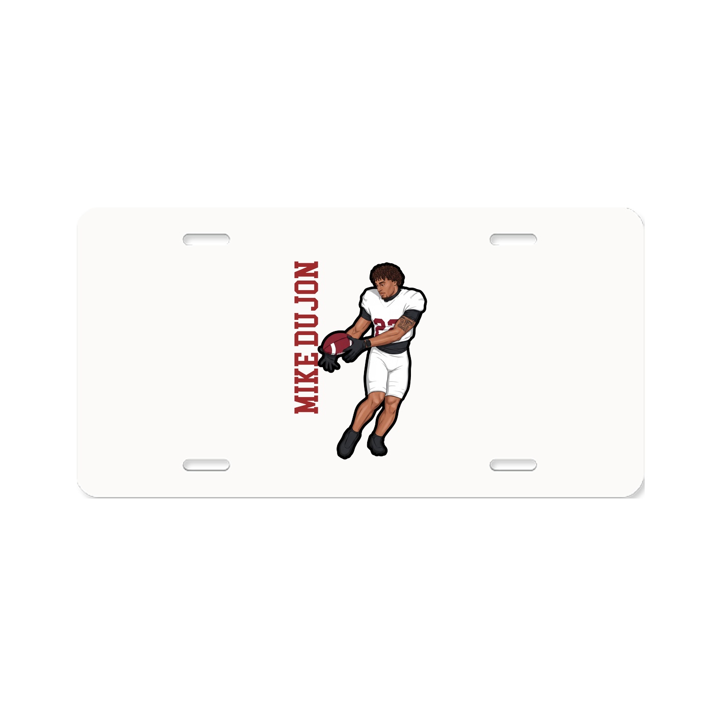 License Plate — Name Vertical in Classic