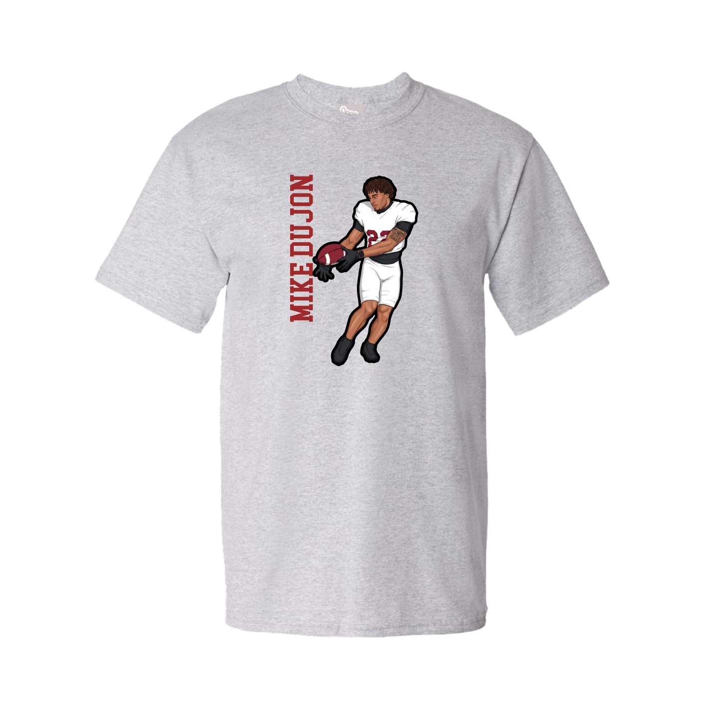 Tee — Name Vertical in Grey