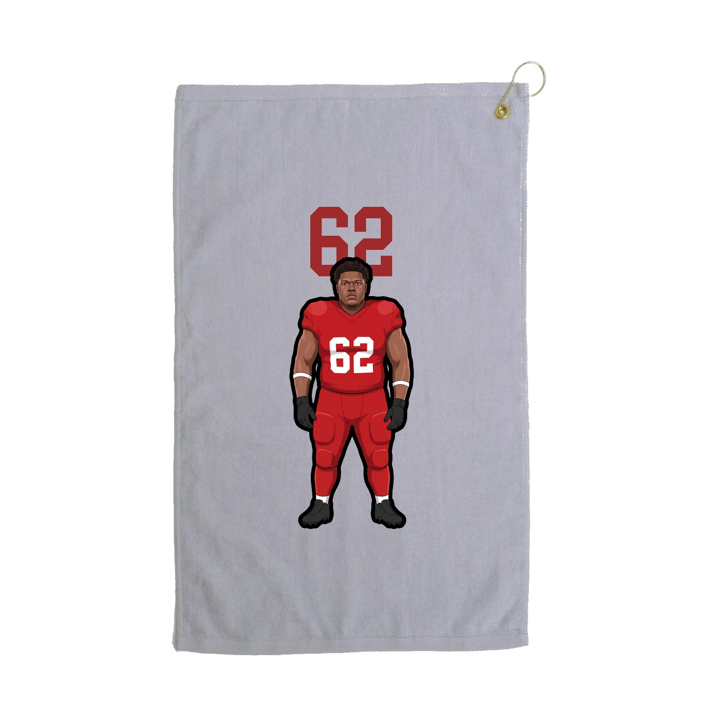 Golf Towel — Number Top in Grey