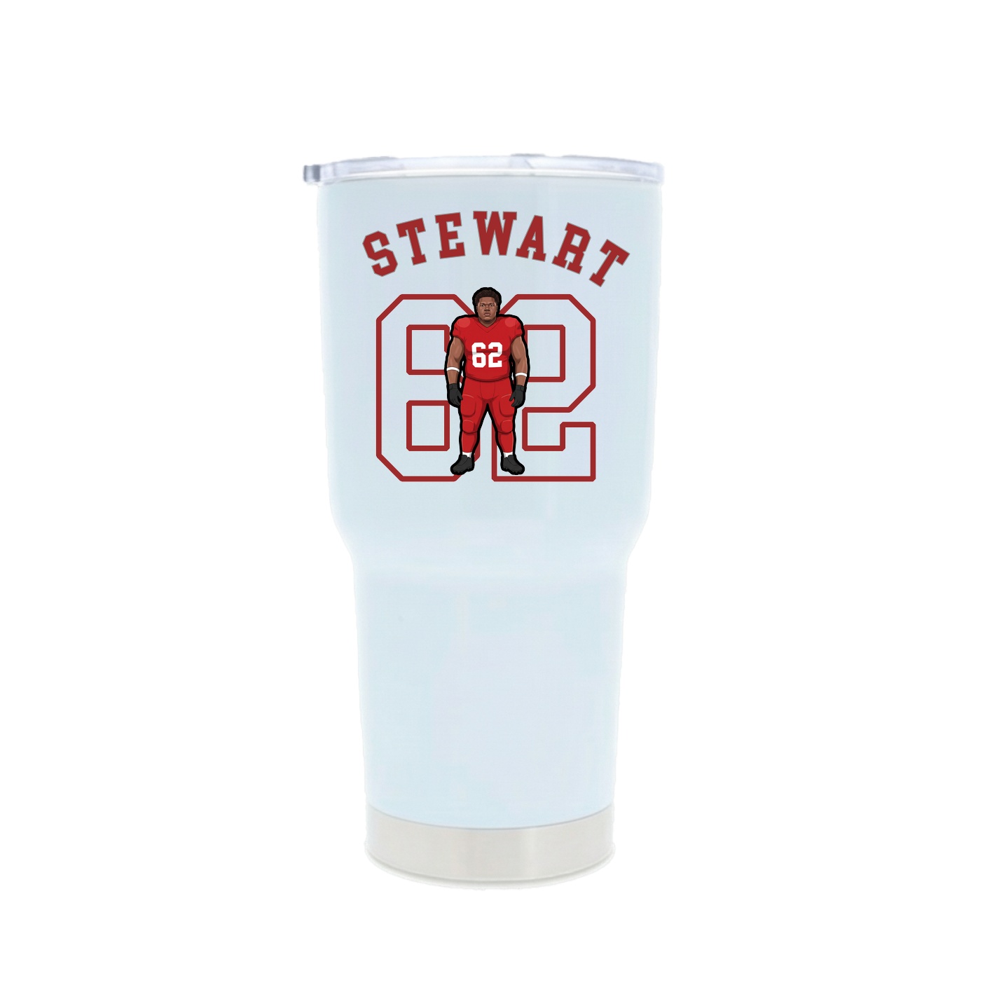 30oz Stainless Steel Tumbler — Shirsey Arch in White
