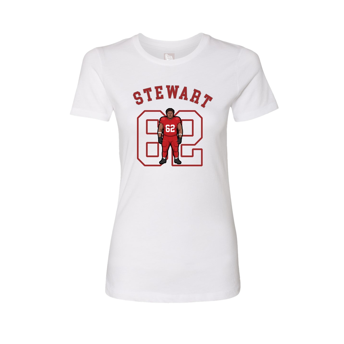 Fitted Women's Tee — Shirsey Arch in White