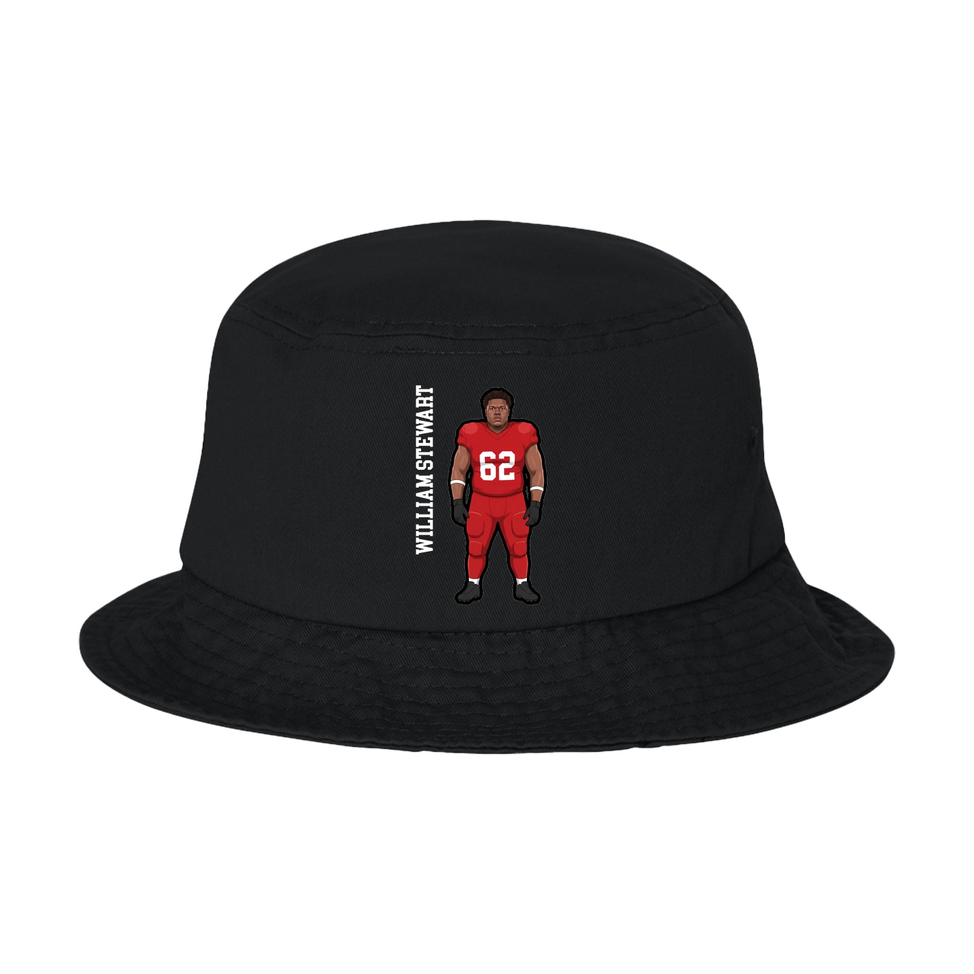 Bucket Cap — Name Vertical in Black