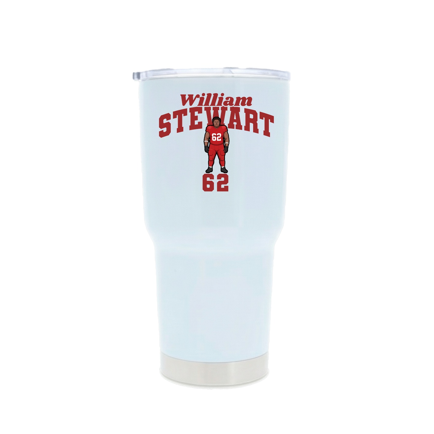 30oz Stainless Steel Tumbler — Signature Arch in White