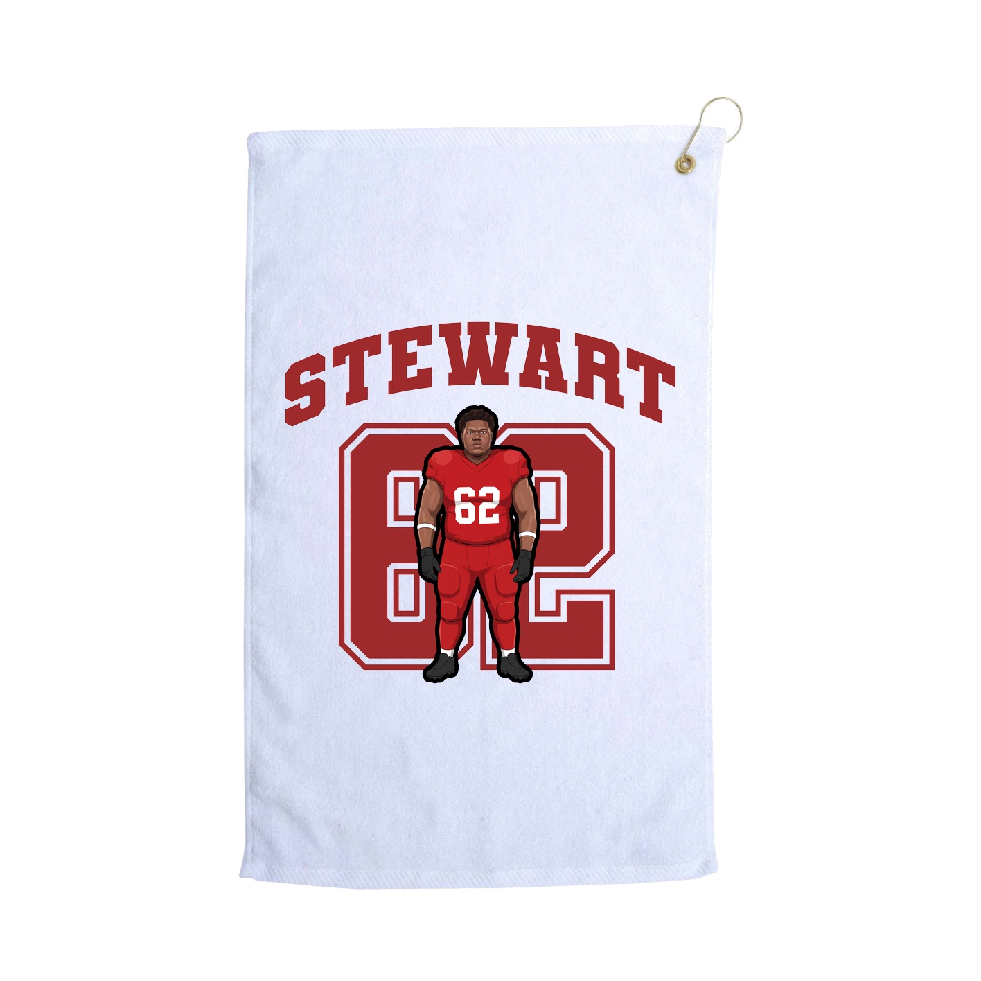 Golf Towel — Number in White