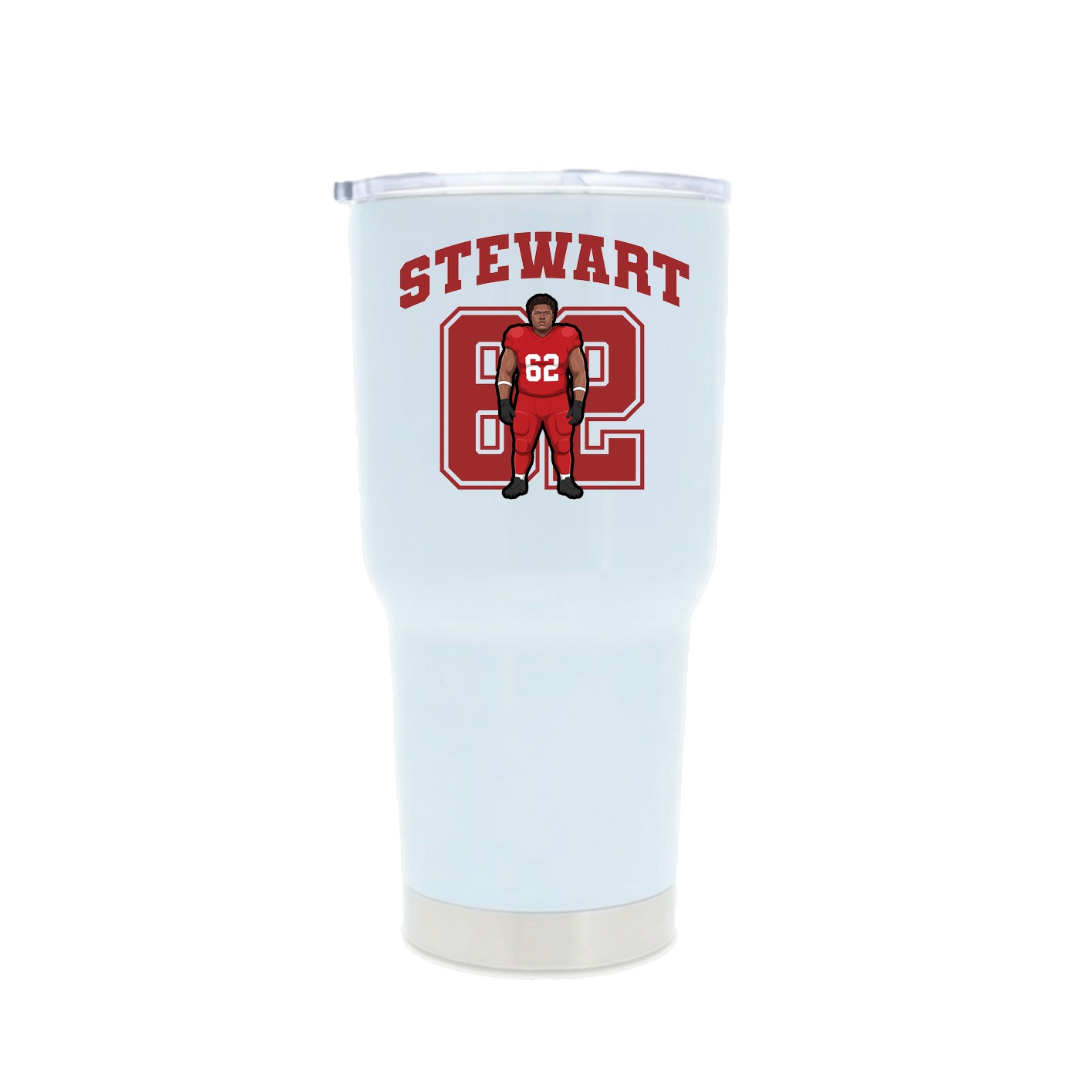 30oz Stainless Steel Tumbler — Number in White