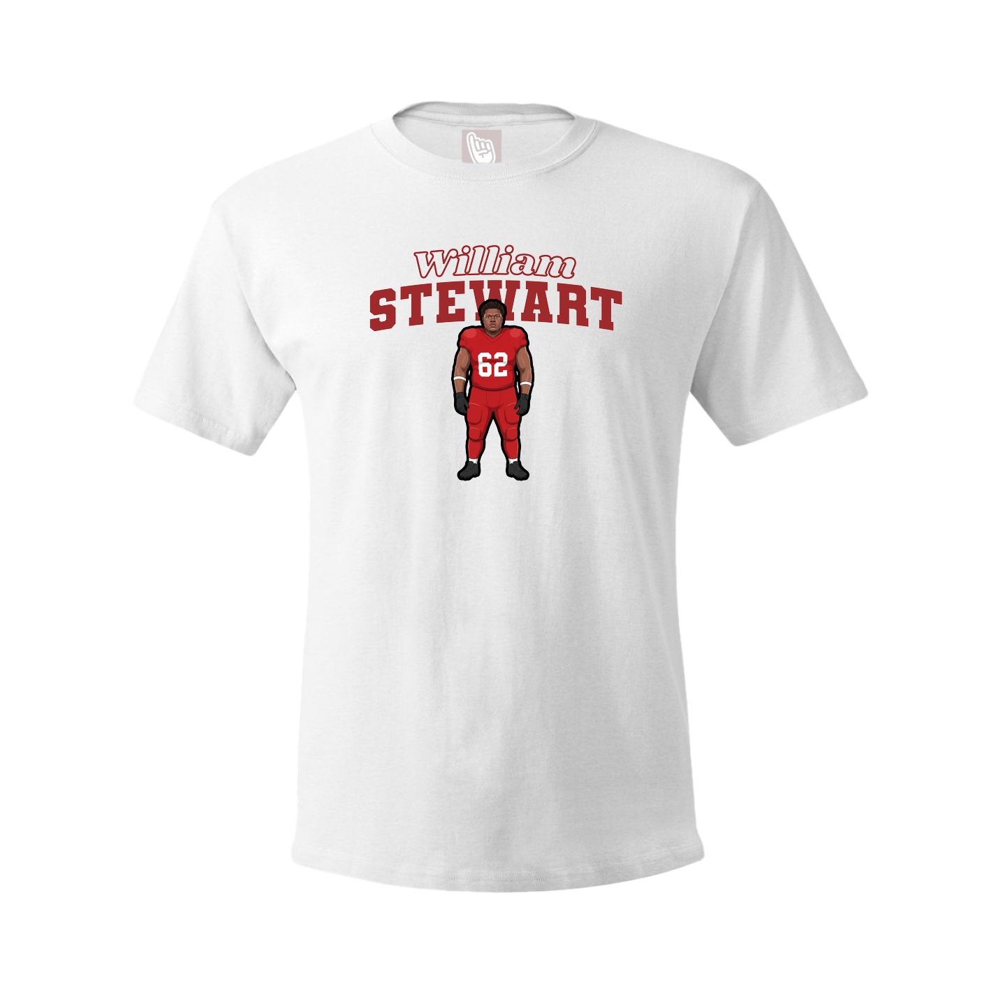 Youth Tee — Name Arch in White