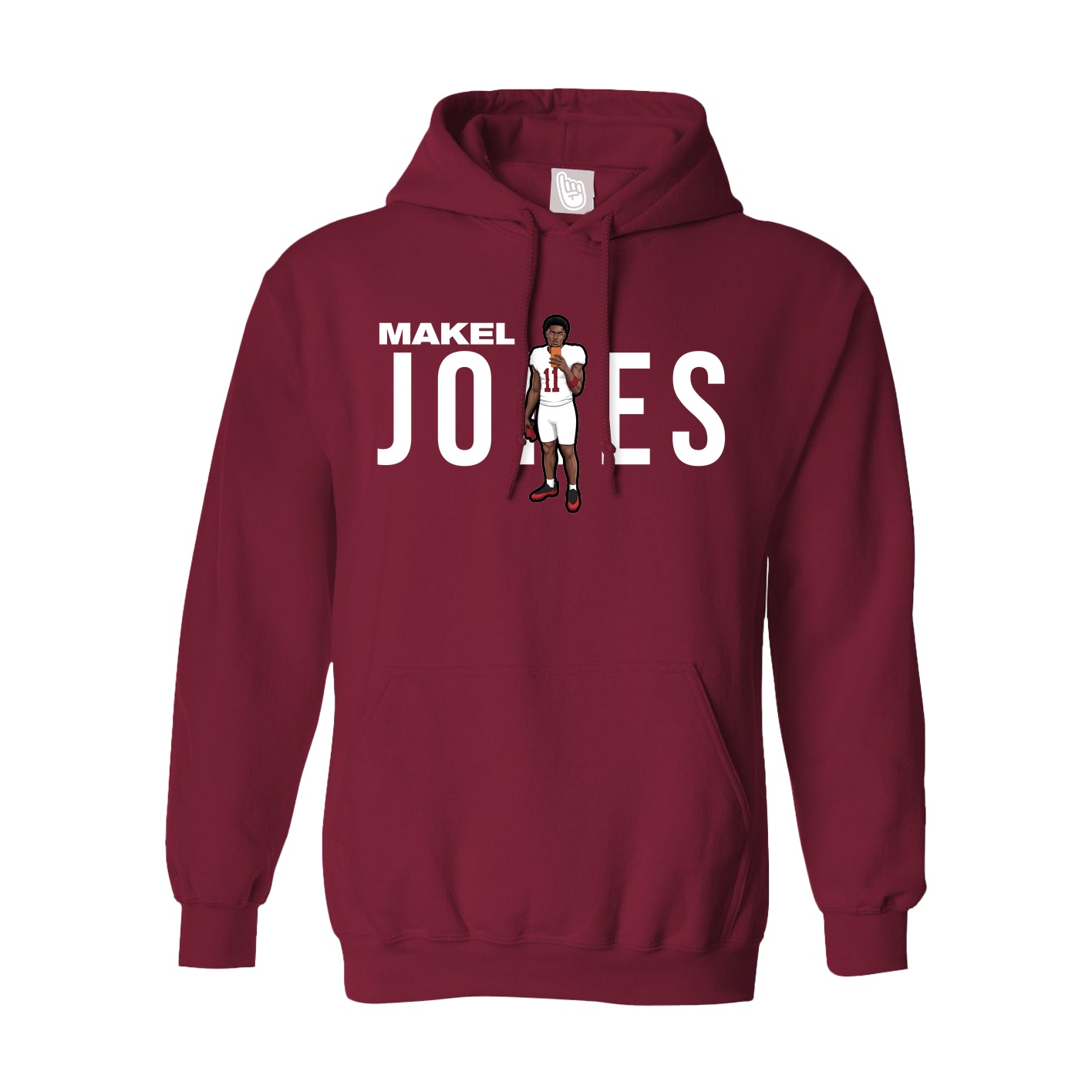 Hoodie — Player Name in Cardinal