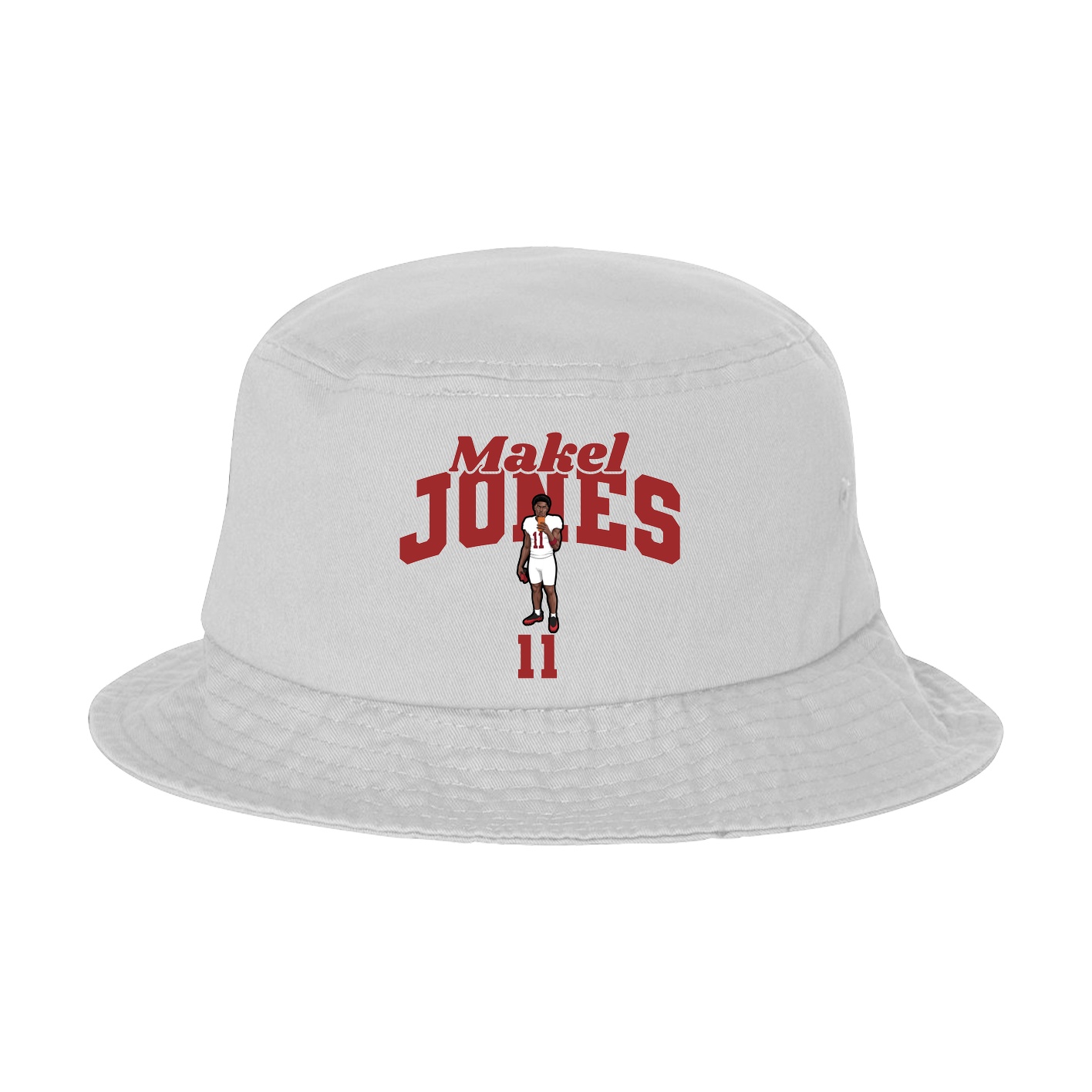 Bucket Cap — Signature Arch in White