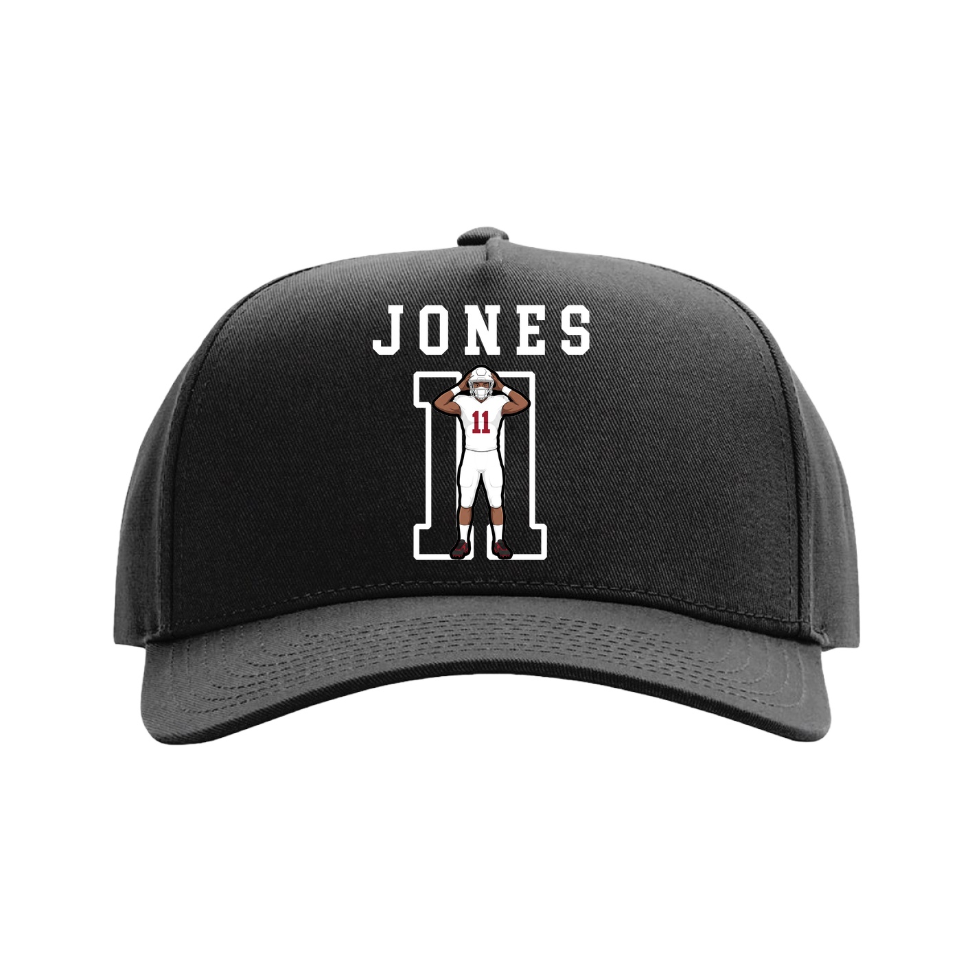 Full Fabric Five-Panel Champ Cap — Shirsey in Black