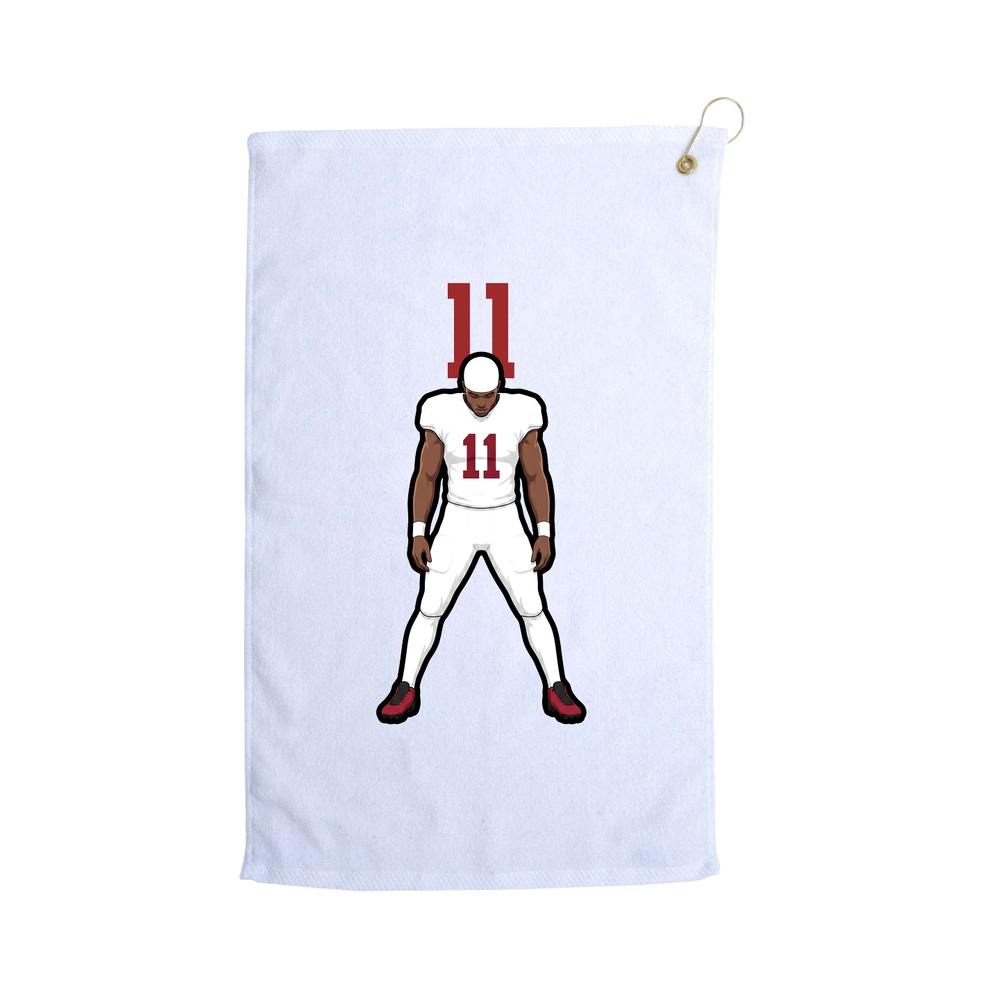Golf Towel — Number Top in White