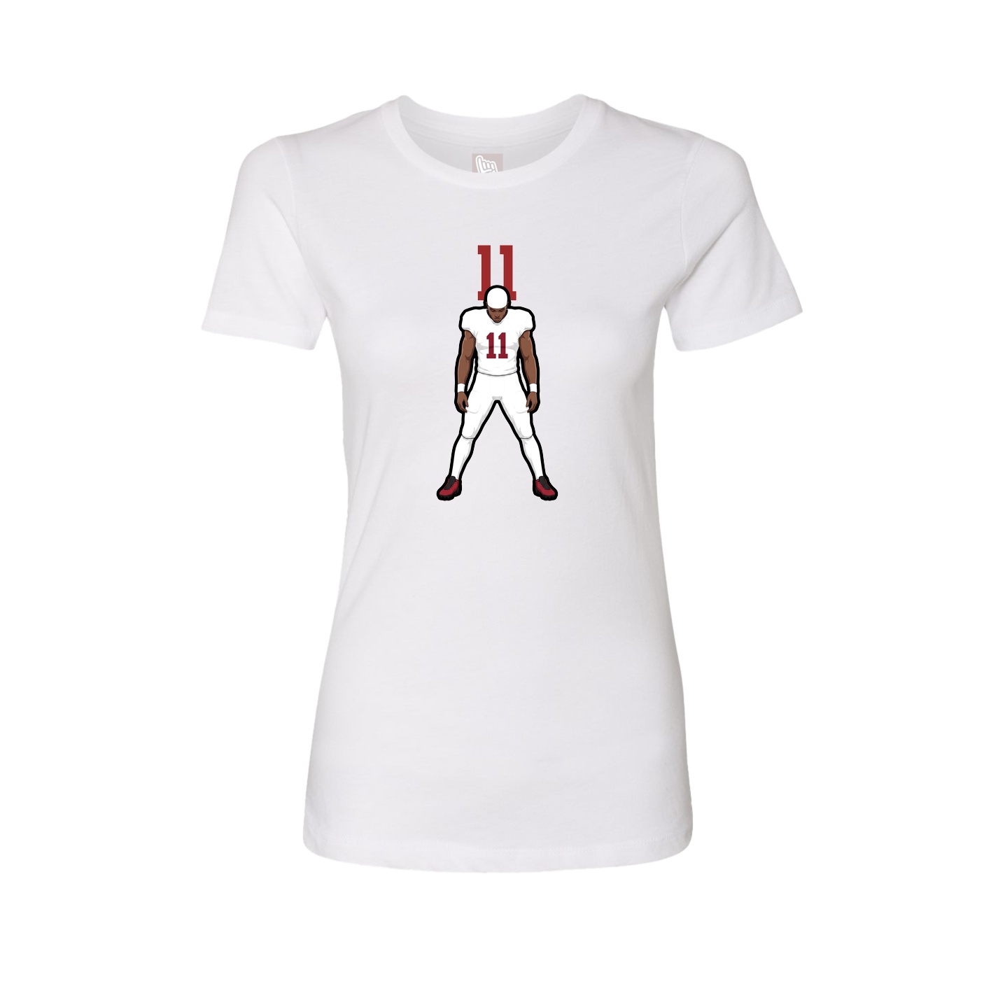 Fitted Women's Tee — Number Top in White