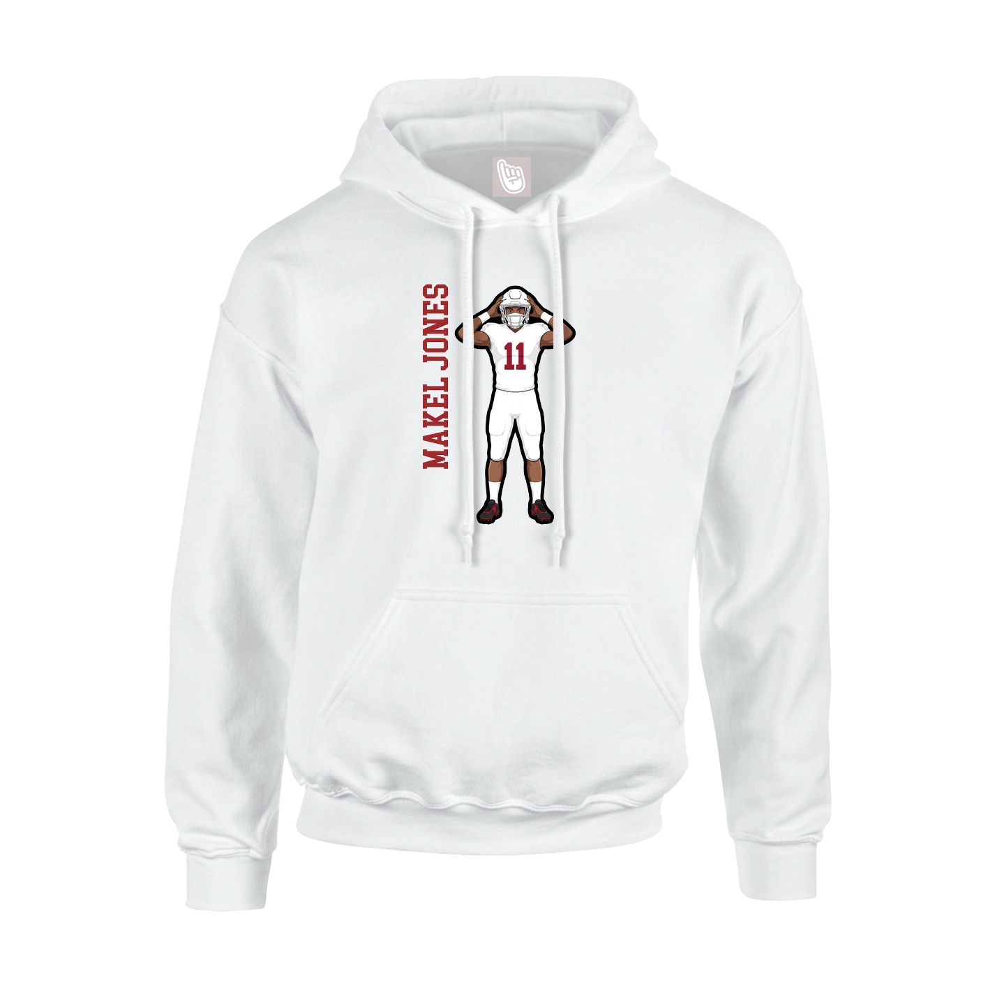 Hoodie — Name Vertical in White