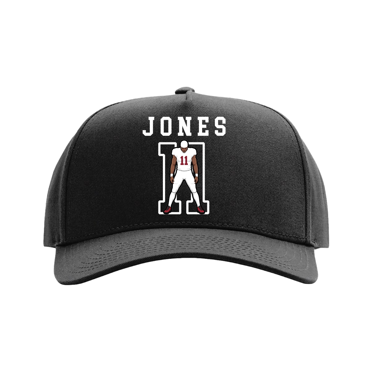 Full Fabric Five-Panel Champ Cap — Shirsey in Black