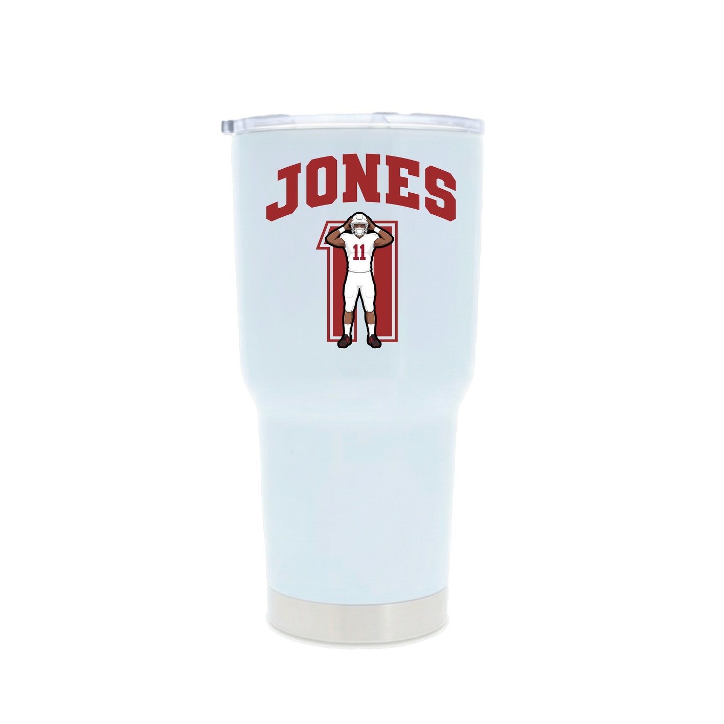 30oz Stainless Steel Tumbler — Number in White
