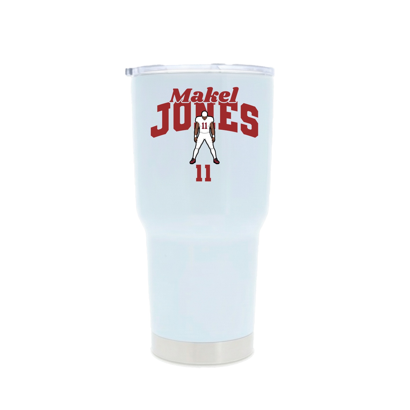 30oz Stainless Steel Tumbler — Signature Arch in White