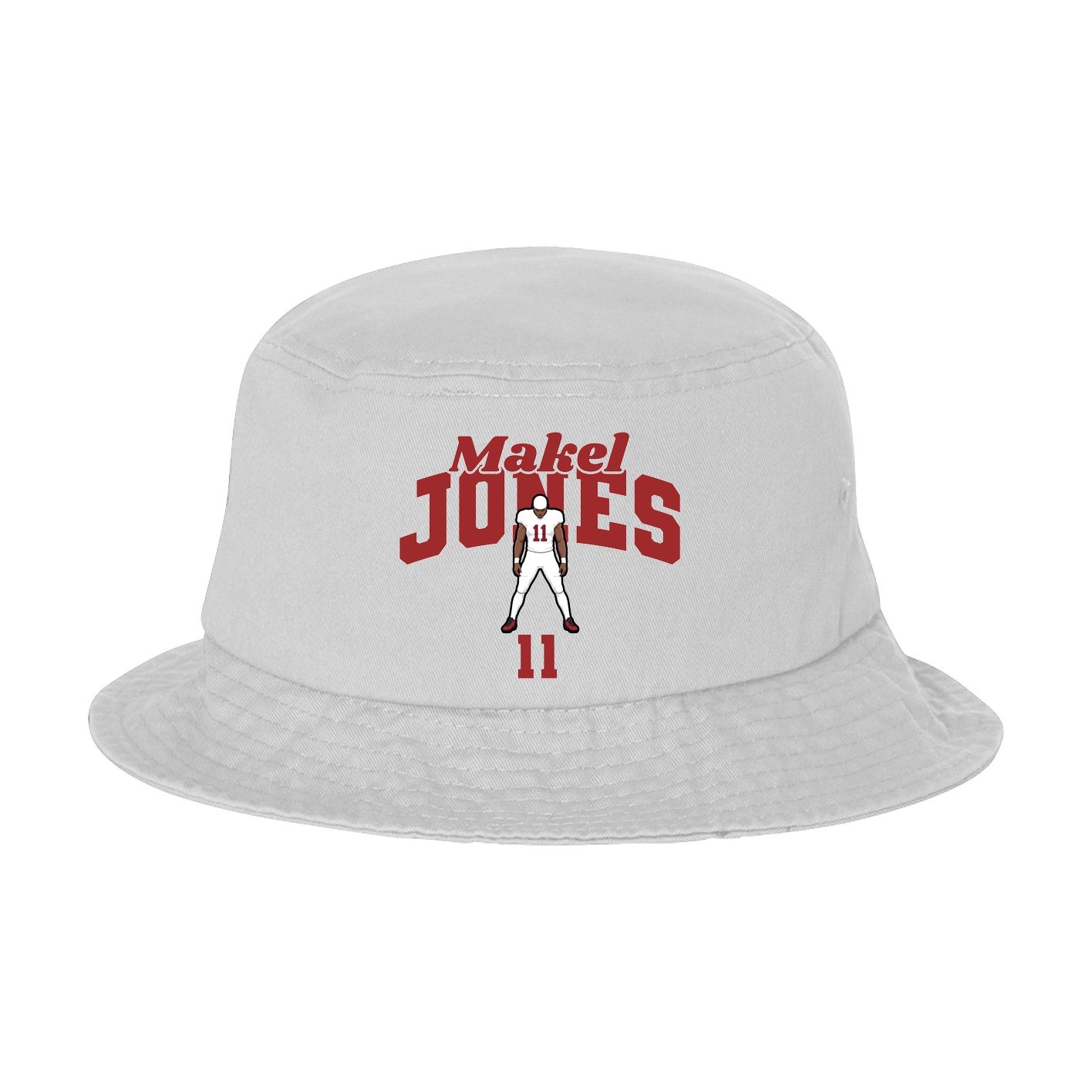 Bucket Cap — Signature Arch in White