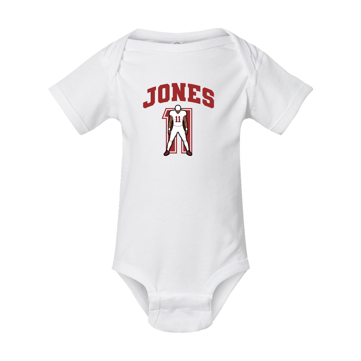 Baby Onesie — Number in White