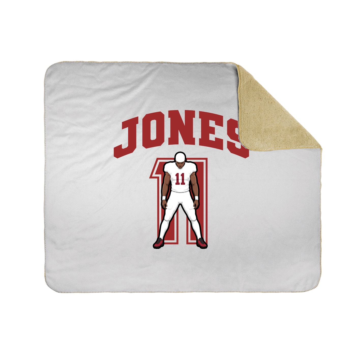 Throw Blanket — Number in White