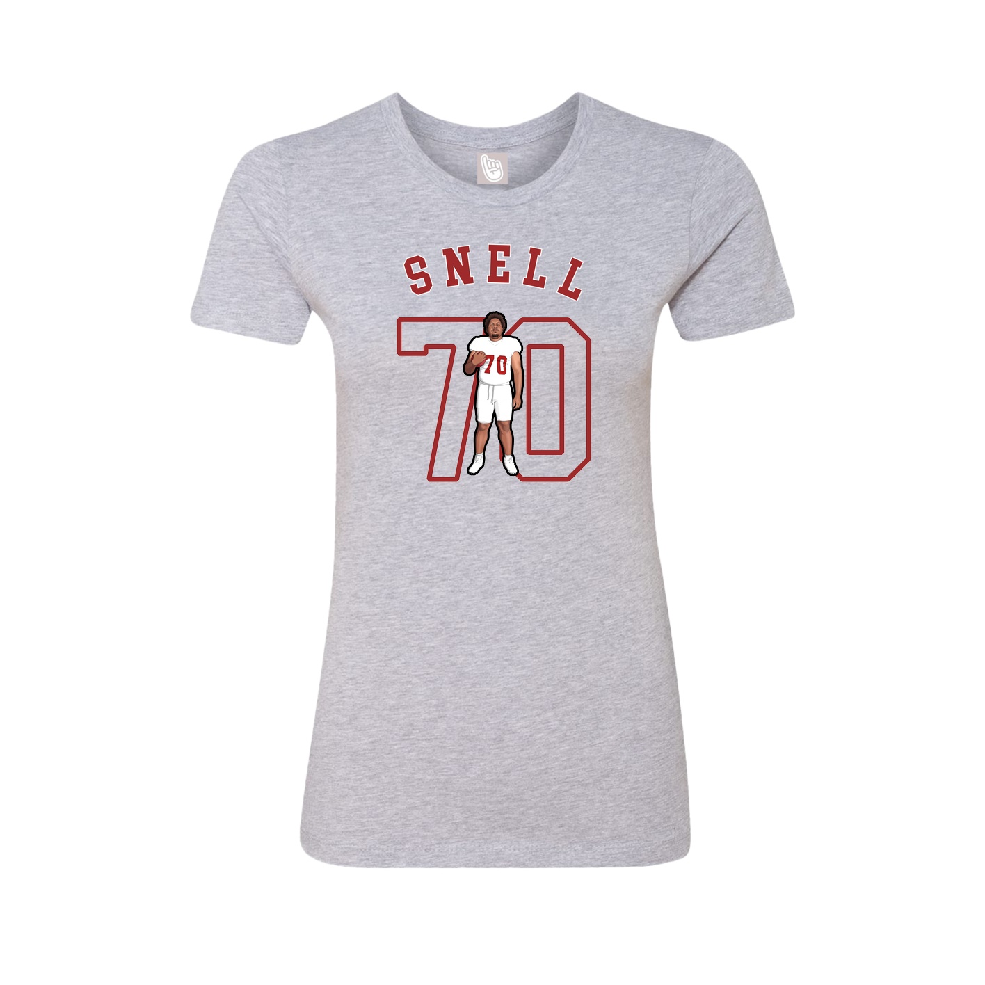 Fitted Women's Tee — Shirsey Arch in Grey