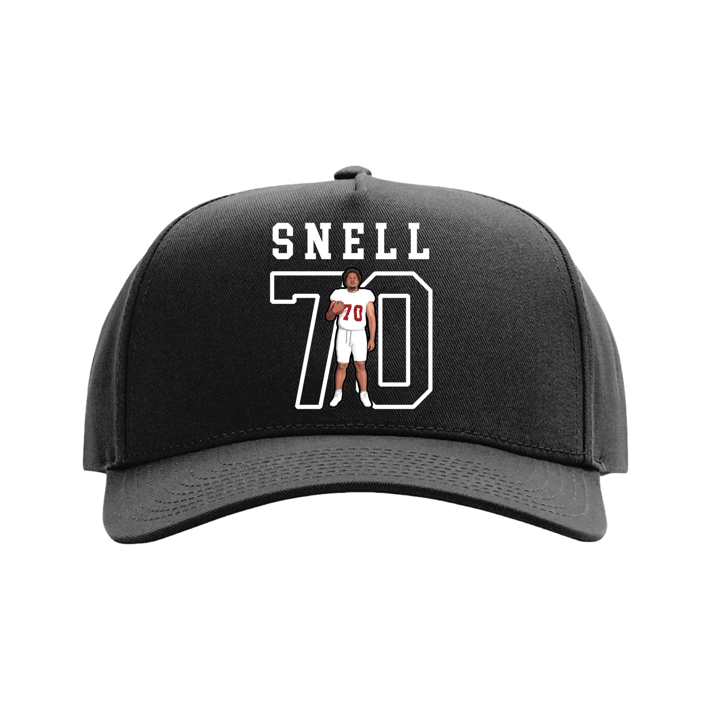 Full Fabric Five-Panel Champ Cap — Shirsey in Black