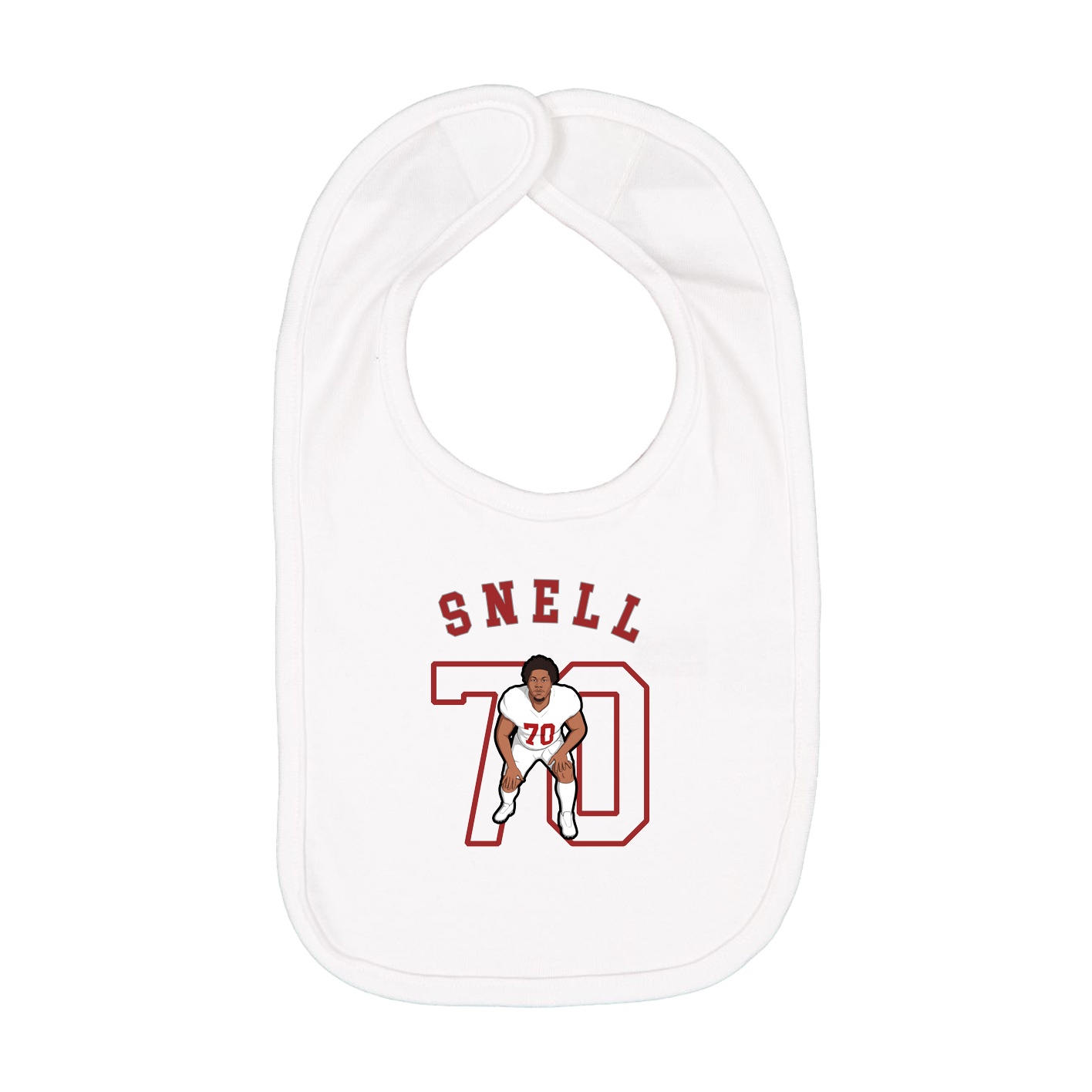 Infant Bib — Shirsey Arch in White