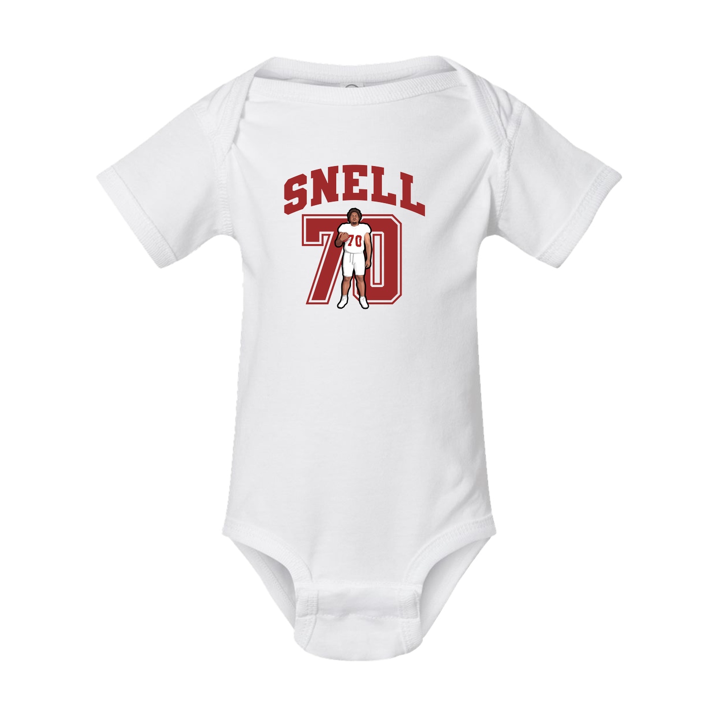 Baby Onesie — Number in White