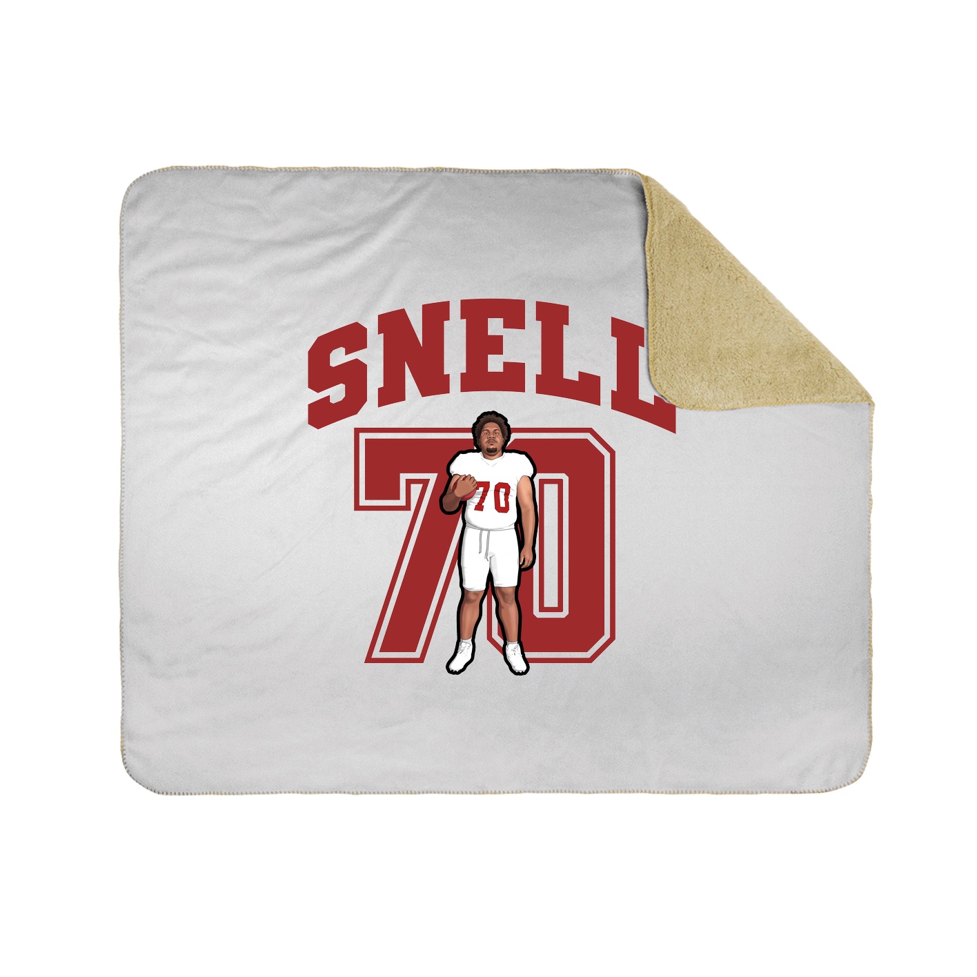 Throw Blanket — Number in White