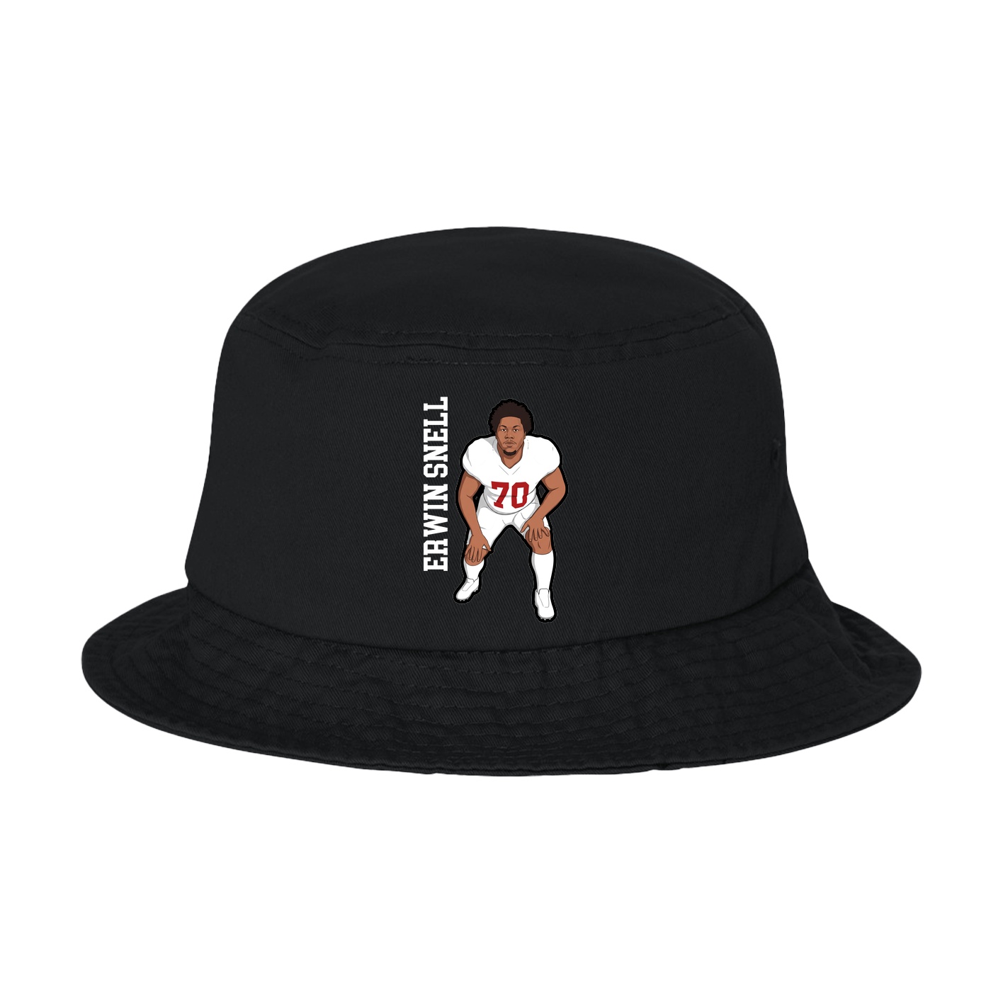 Bucket Cap — Name Vertical in Black