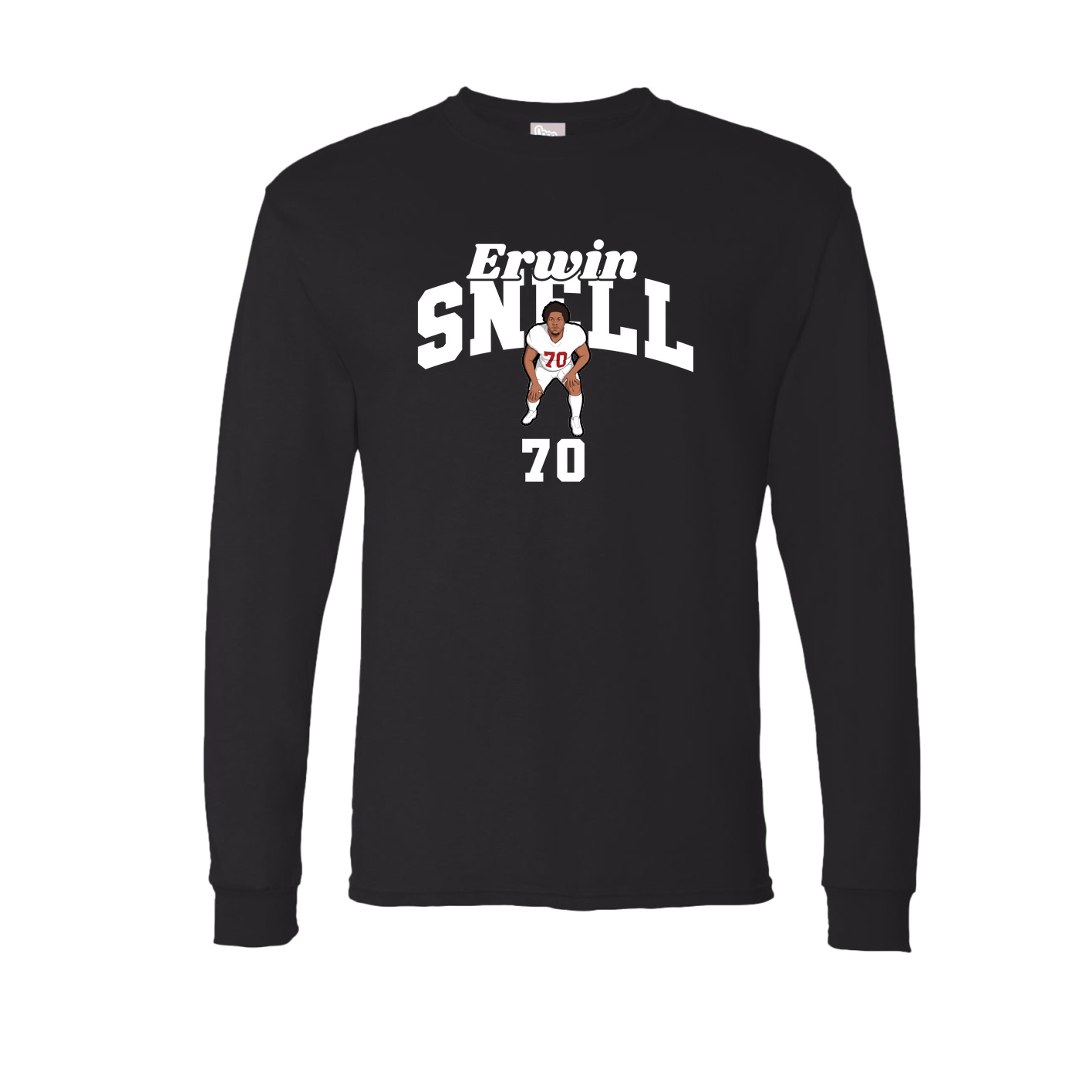 Long Sleeve Tee — Signature Arch in Black