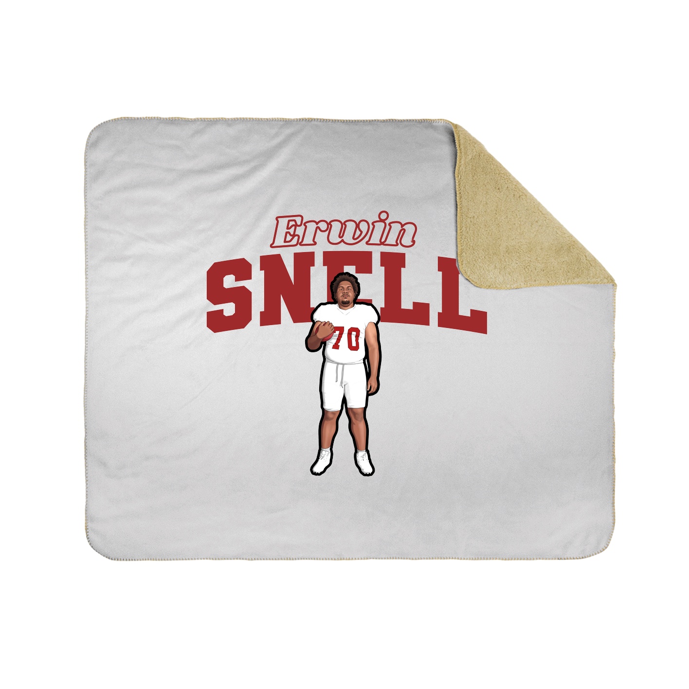Throw Blanket — Name Arch in White