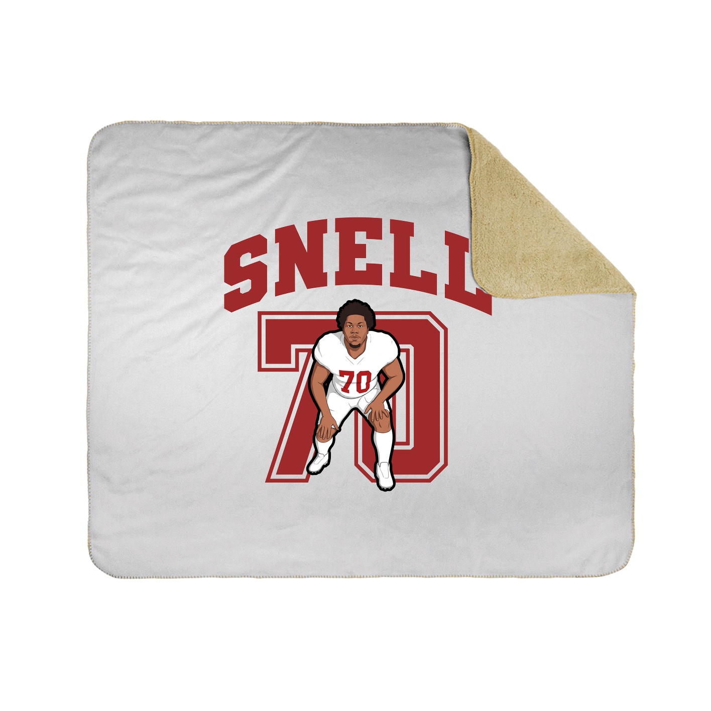 Throw Blanket — Number in White