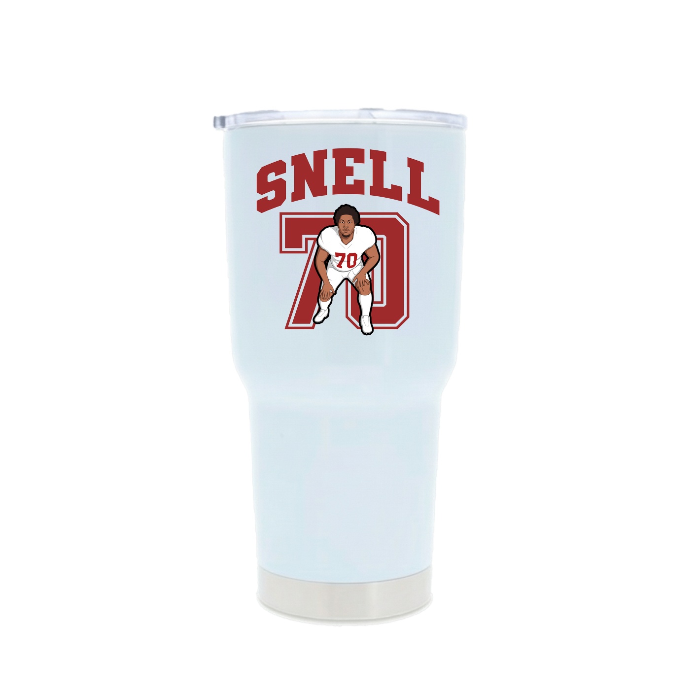 30oz Stainless Steel Tumbler — Number in White