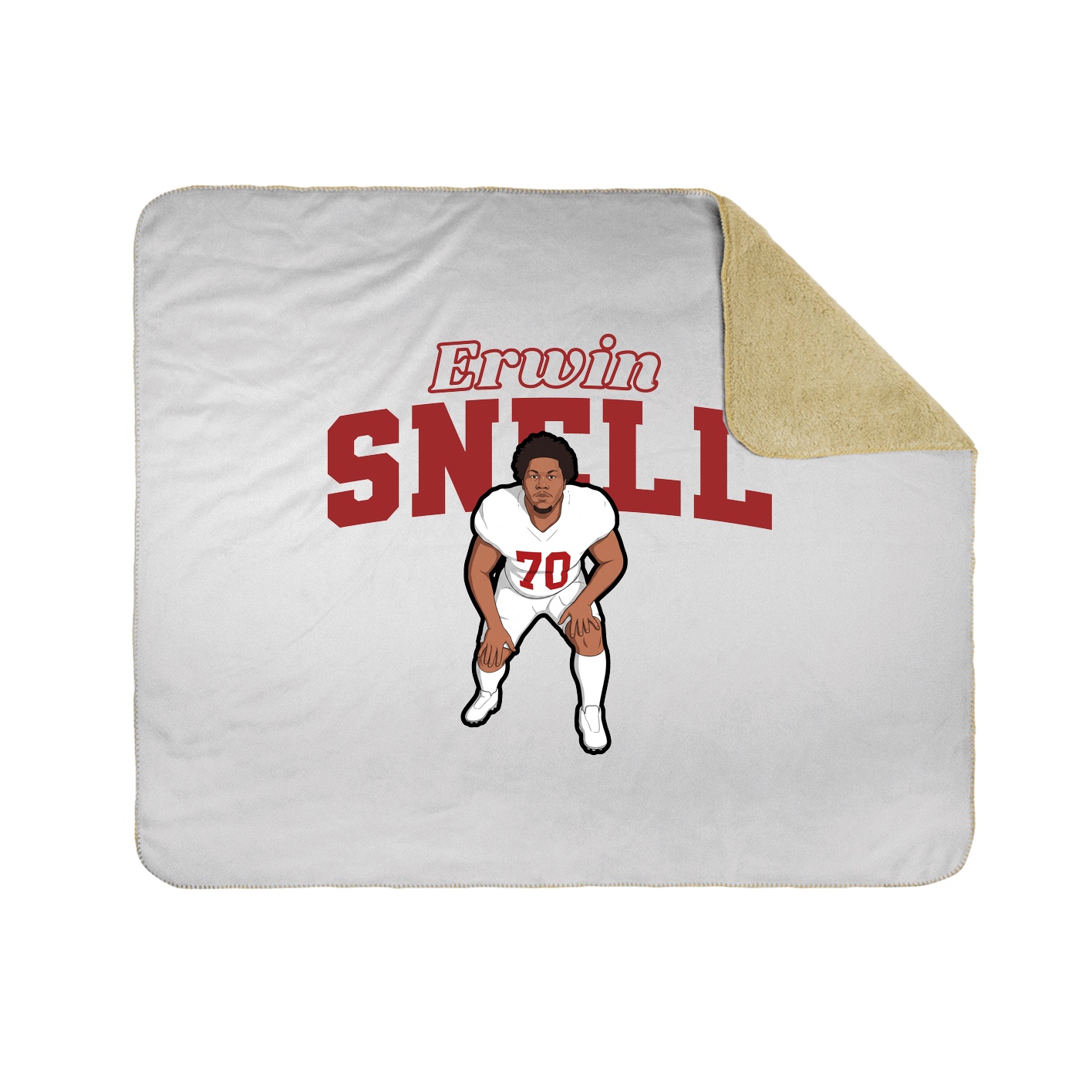 Throw Blanket — Name Arch in White