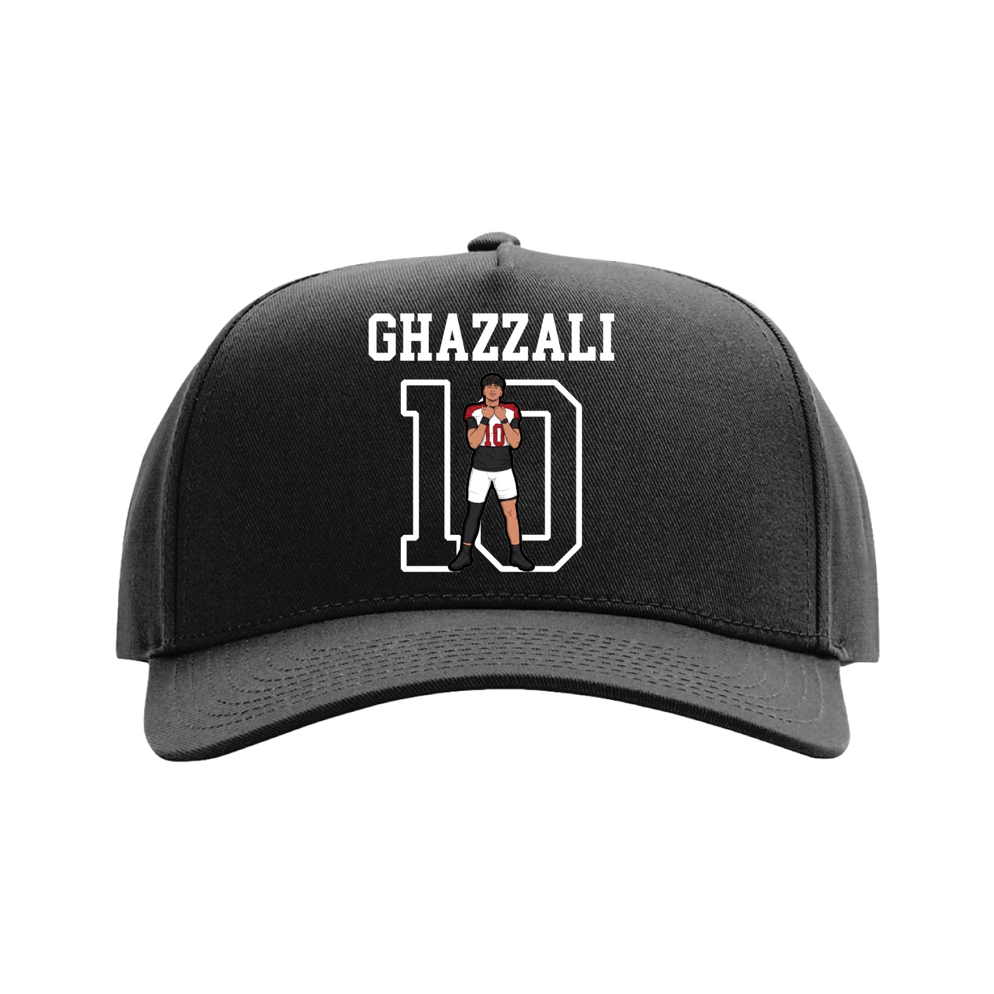 Full Fabric Five-Panel Champ Cap — Shirsey in Black