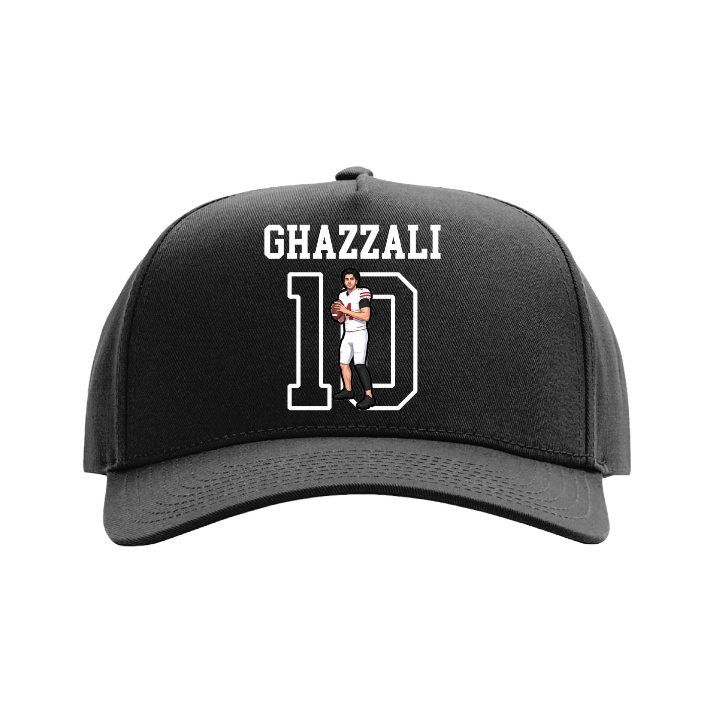 Full Fabric Five-Panel Champ Cap — Shirsey in Black
