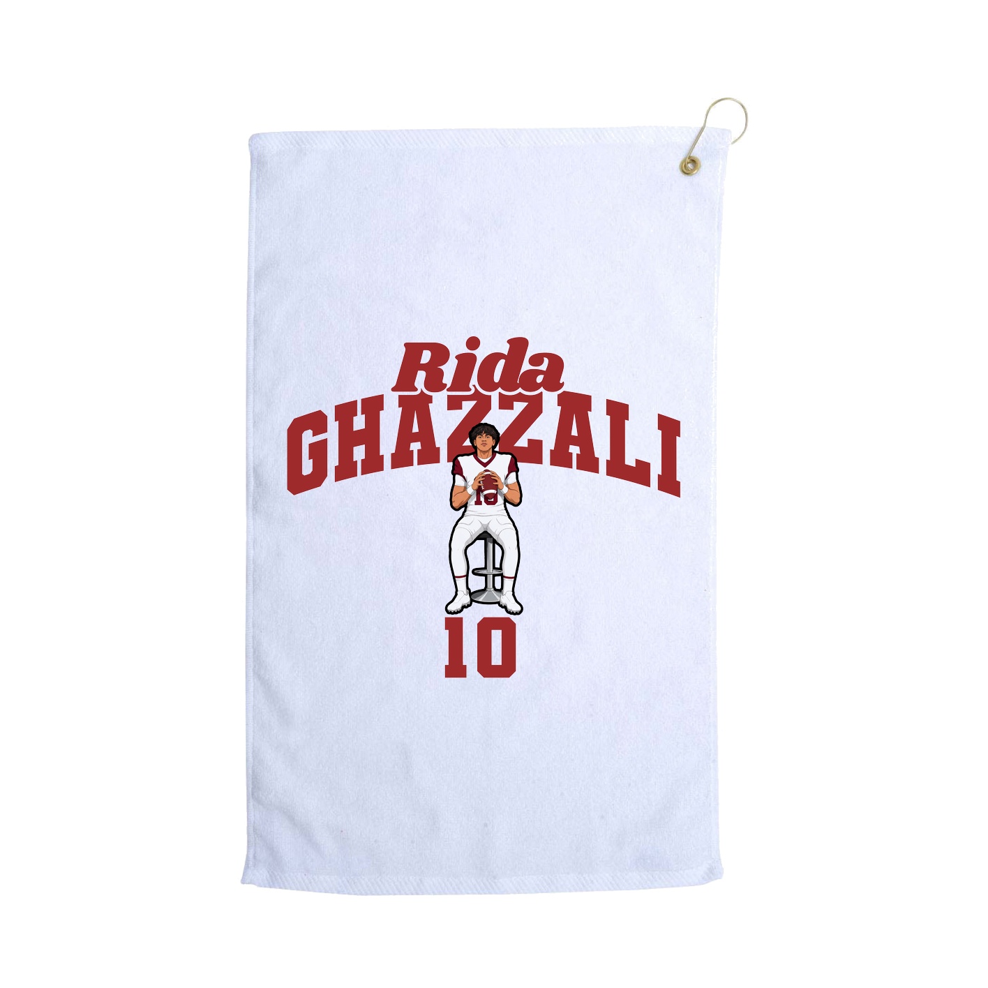 Golf Towel — Signature Arch in White