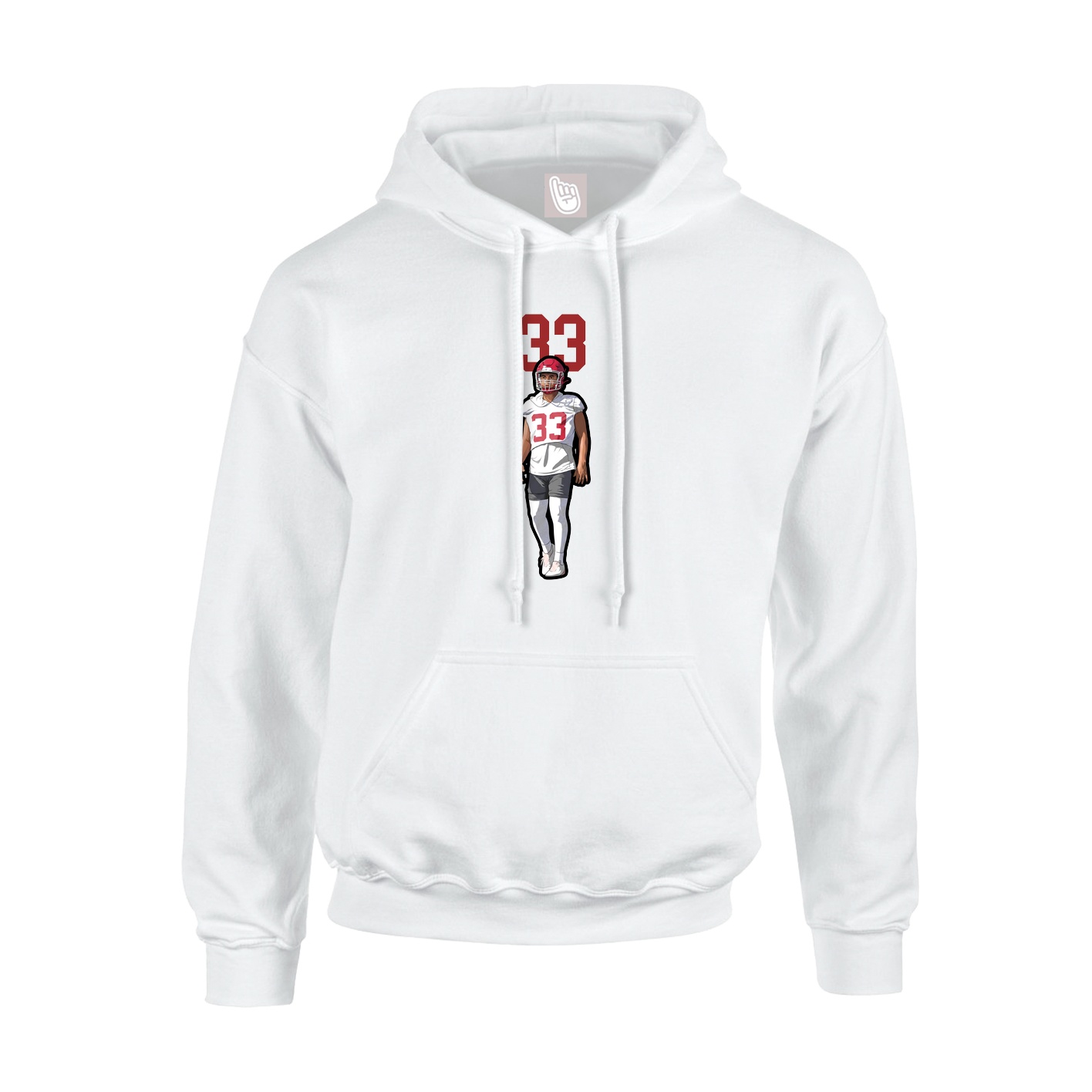 Hoodie — Number Top in White