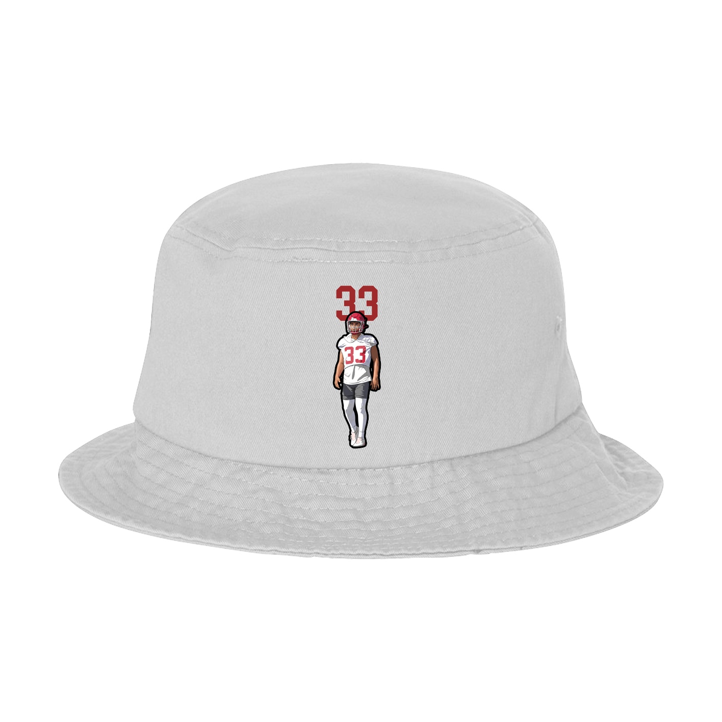 Bucket Cap — Number Top in White