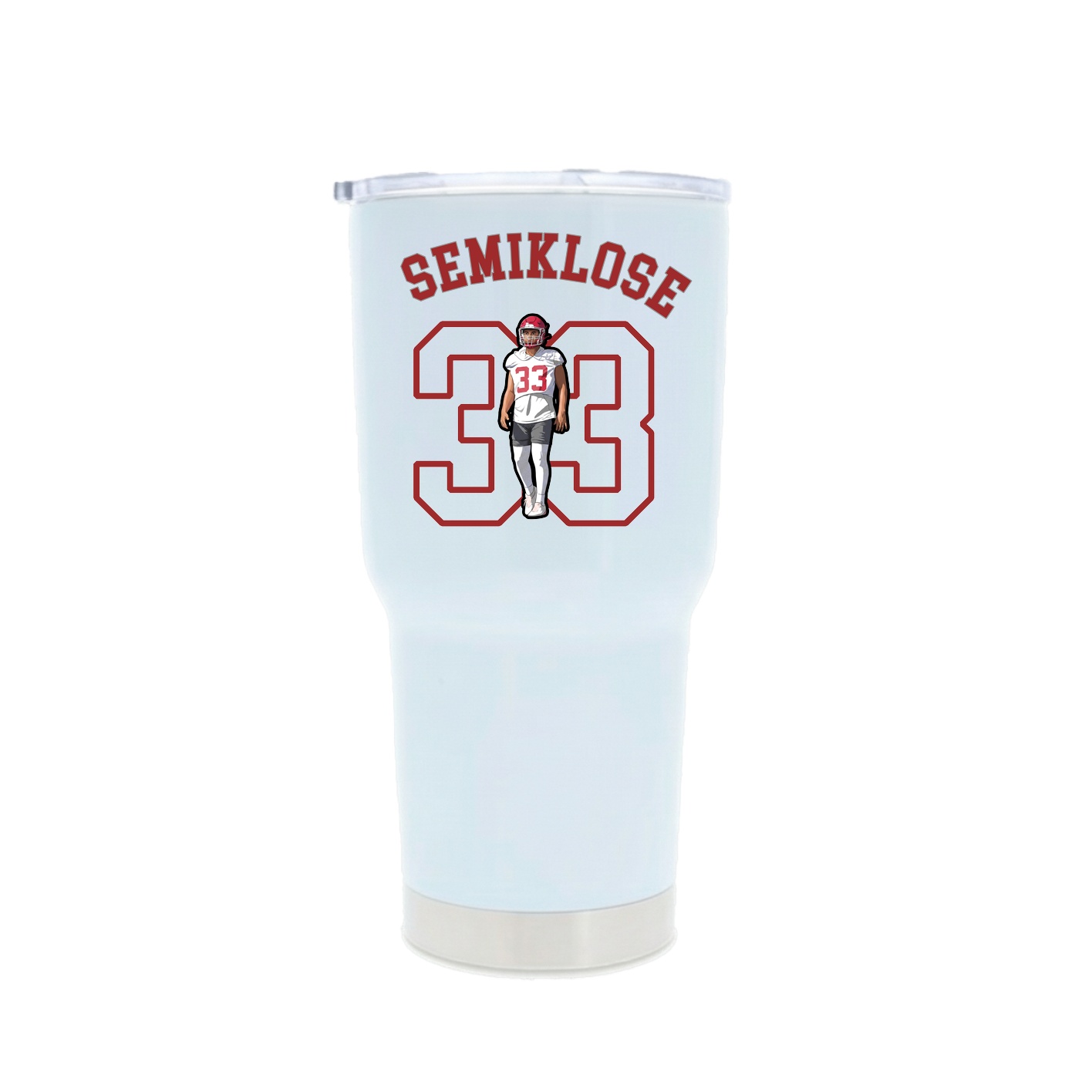 30oz Stainless Steel Tumbler — Shirsey Arch in White
